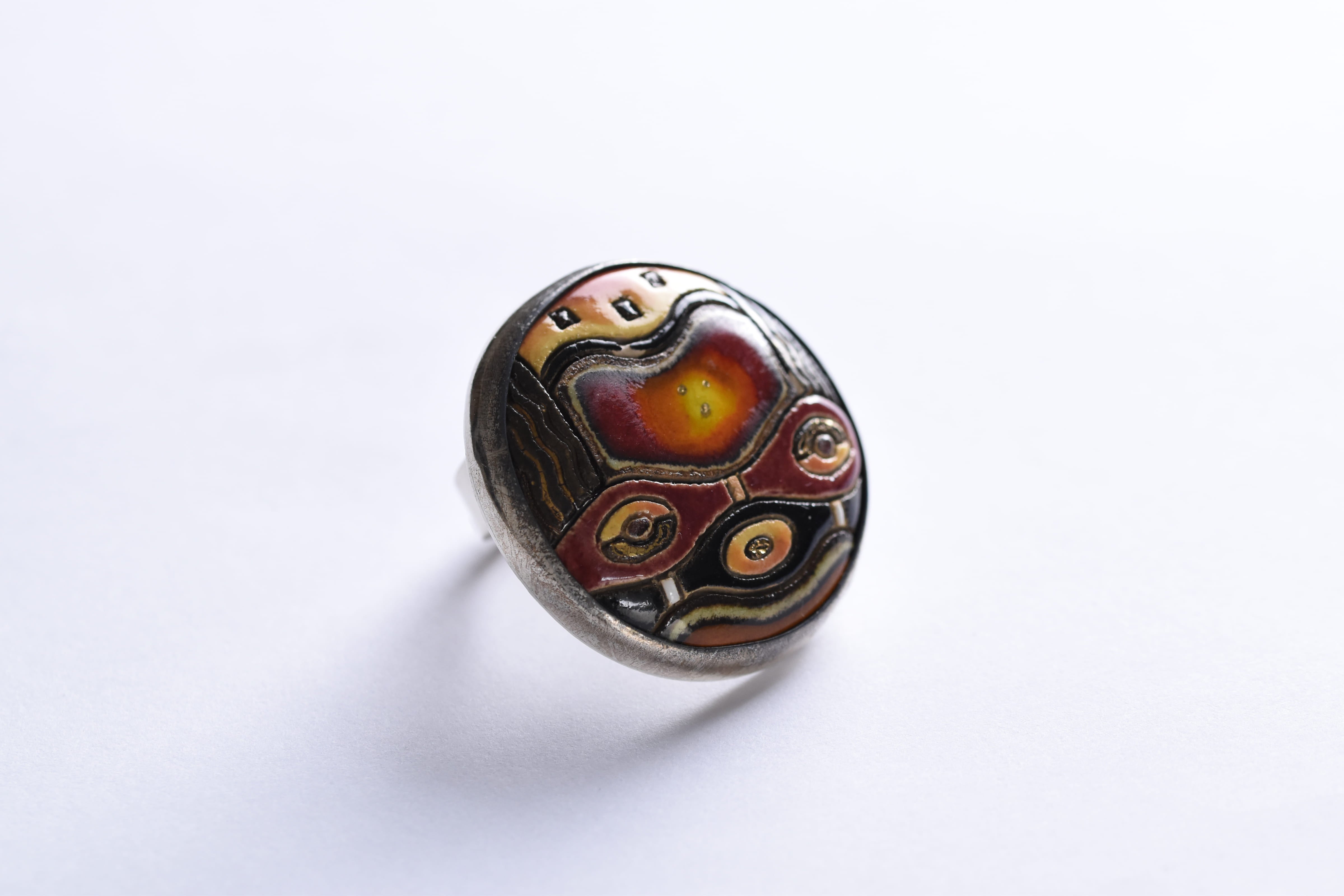 Dorota Gulbierz kerámia-ezüst gyűrű