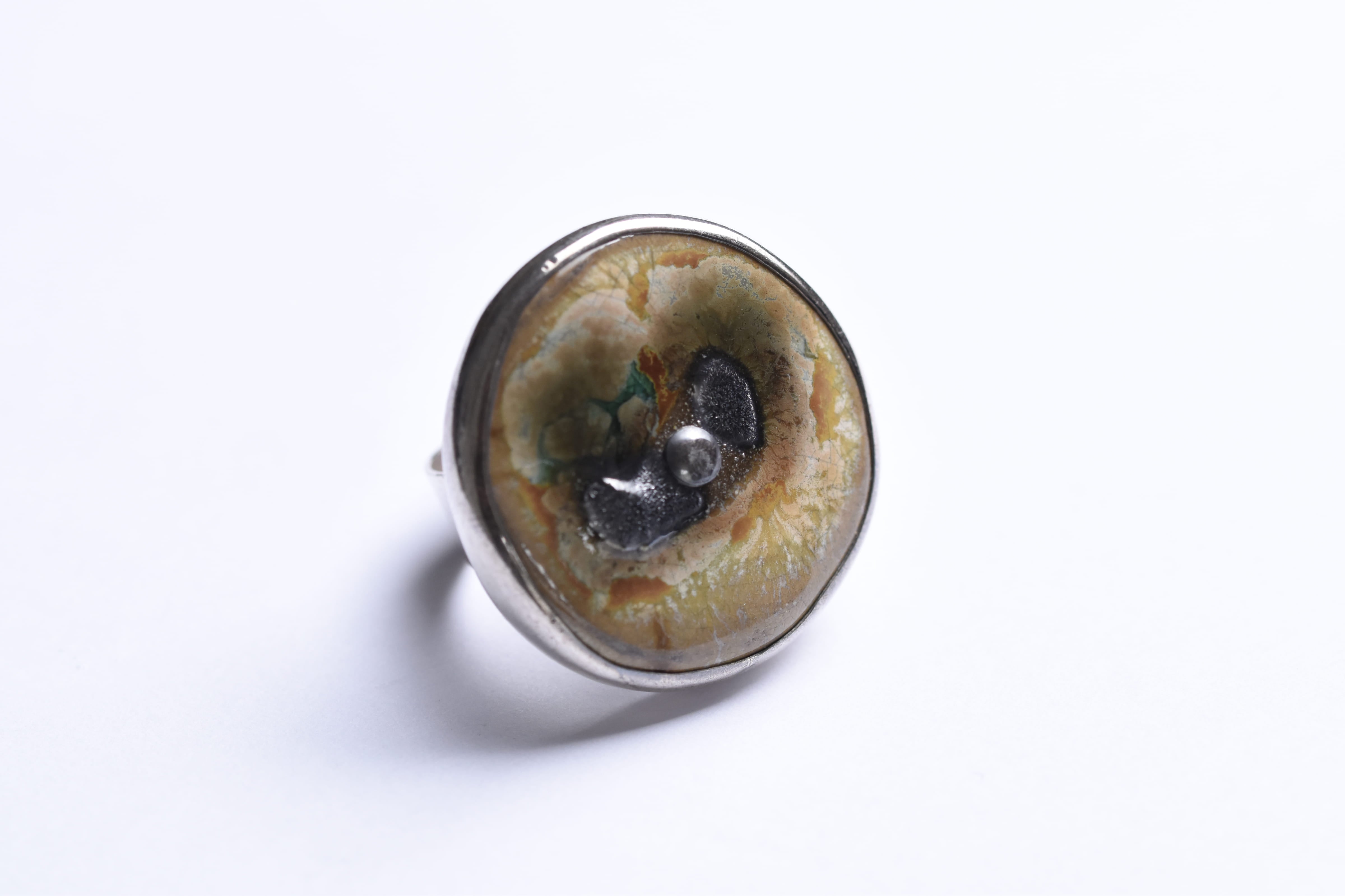 Maria Rozanska kerámia-ezüst gyűrű