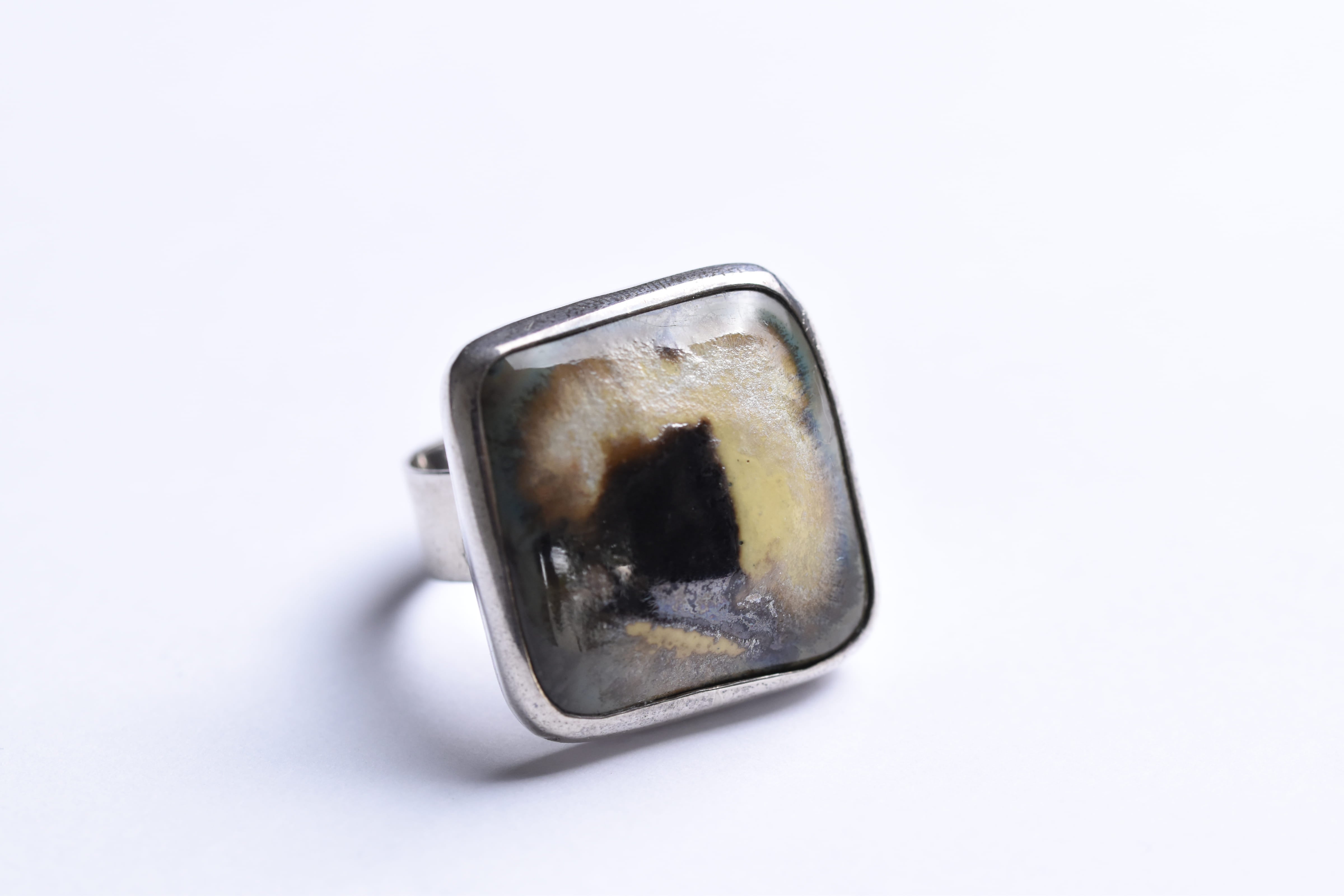 Maria Rozanska kerámia-ezüst gyűrű