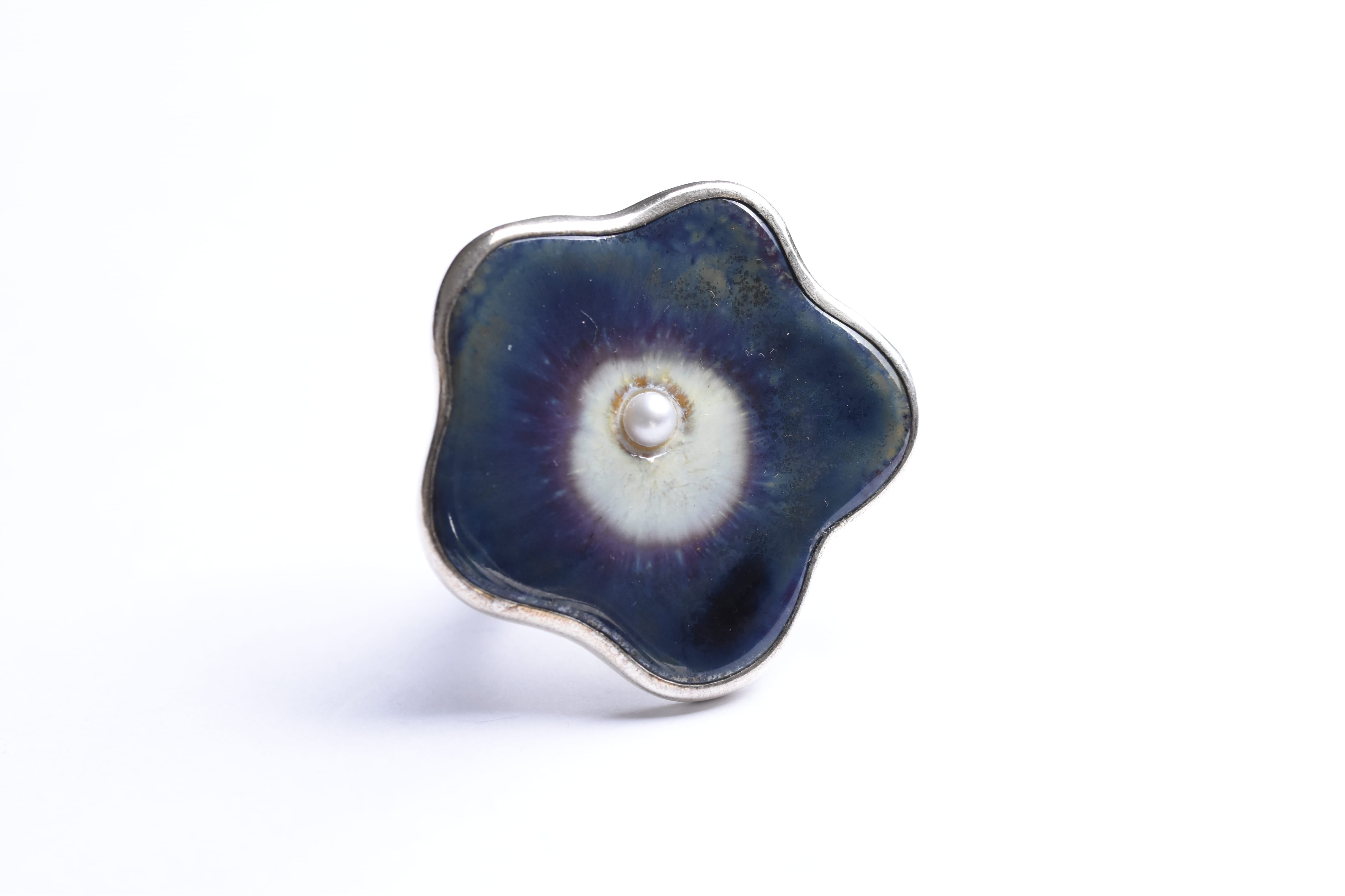 Maria Rozanska kerámia-ezüst gyűrű