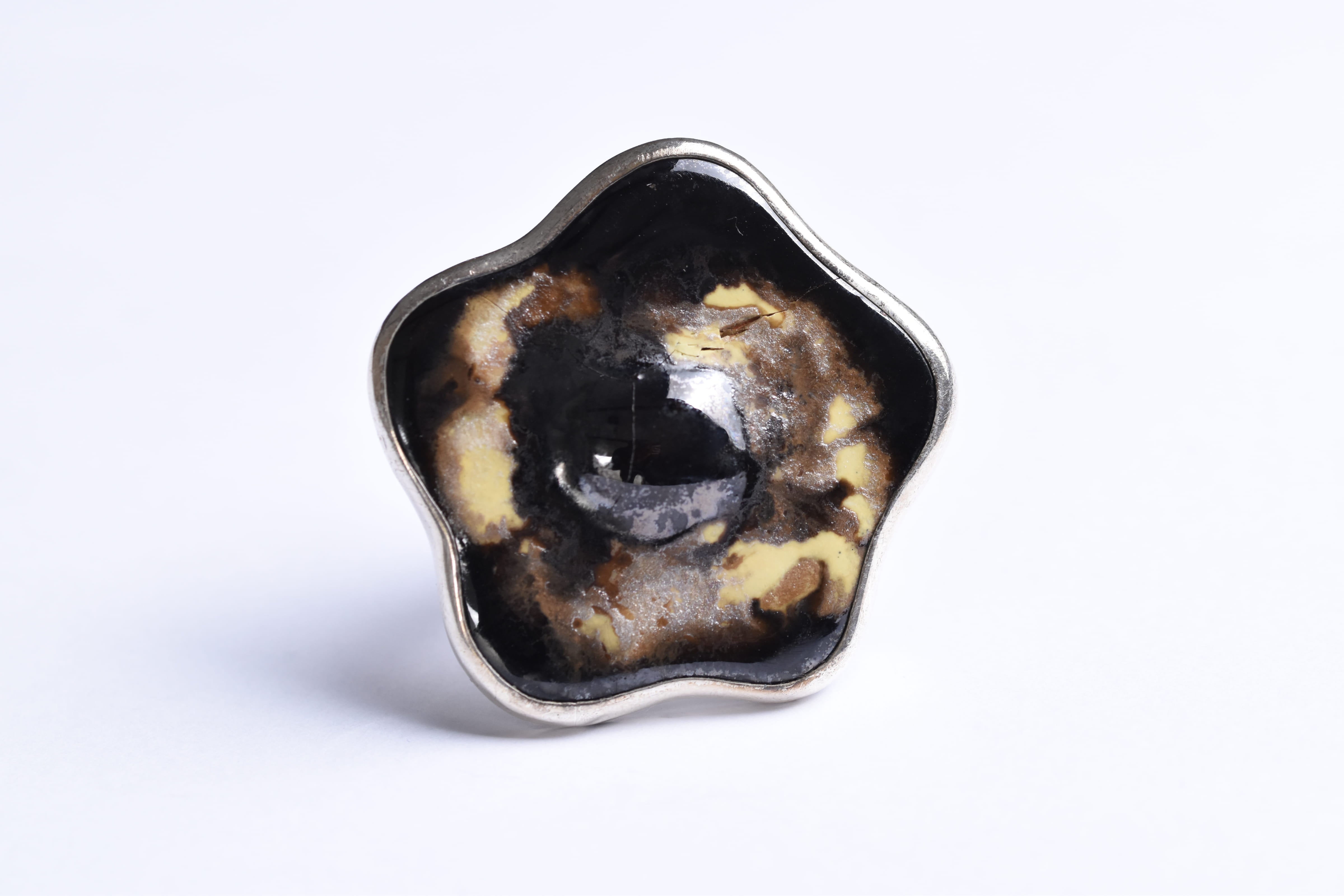 Maria Rozanska kerámia-ezüst gyűrű