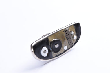 Maria Rozanska kerámia-ezüst gyűrű