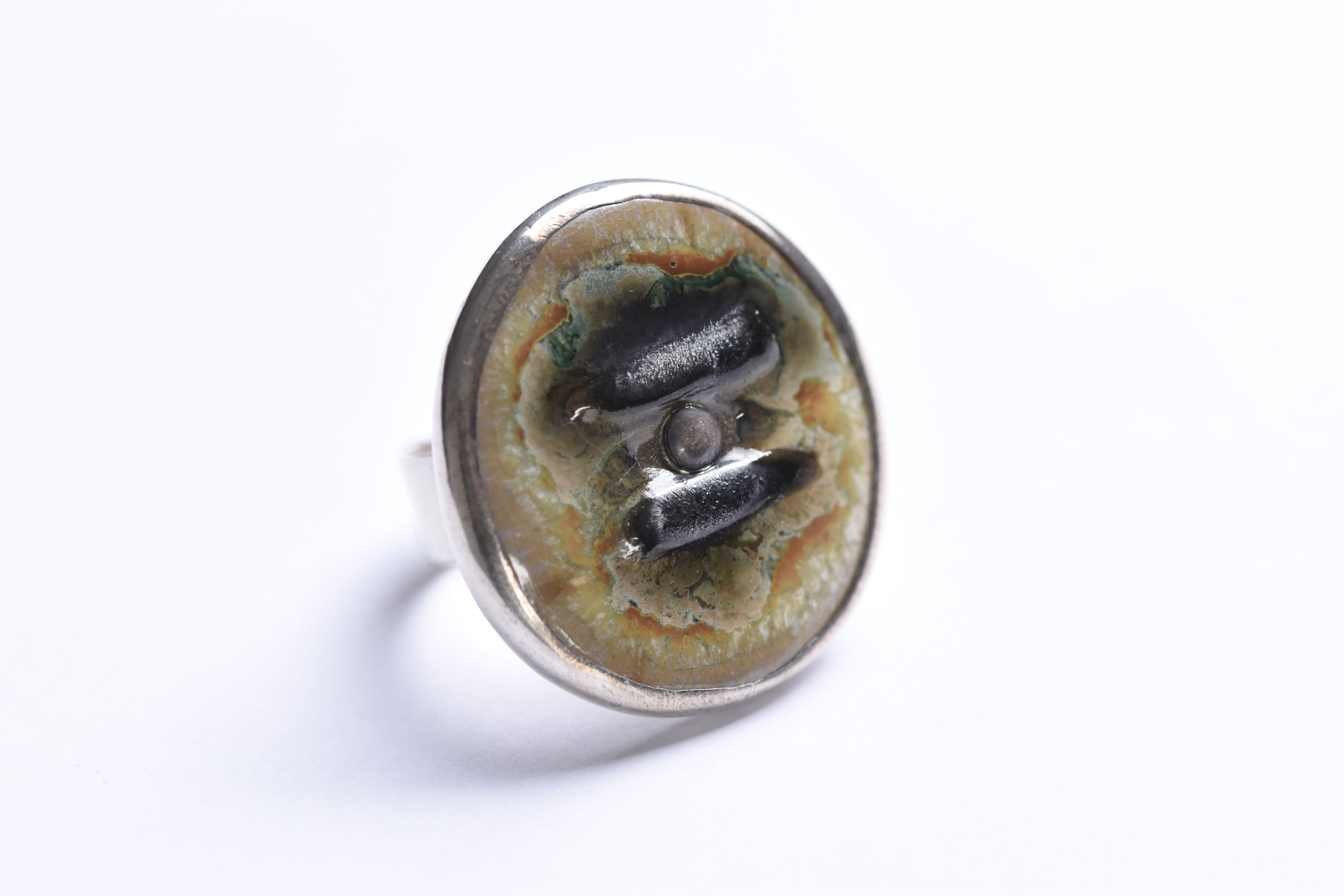 Maria Rozanska kerámia-ezüst gyűrű