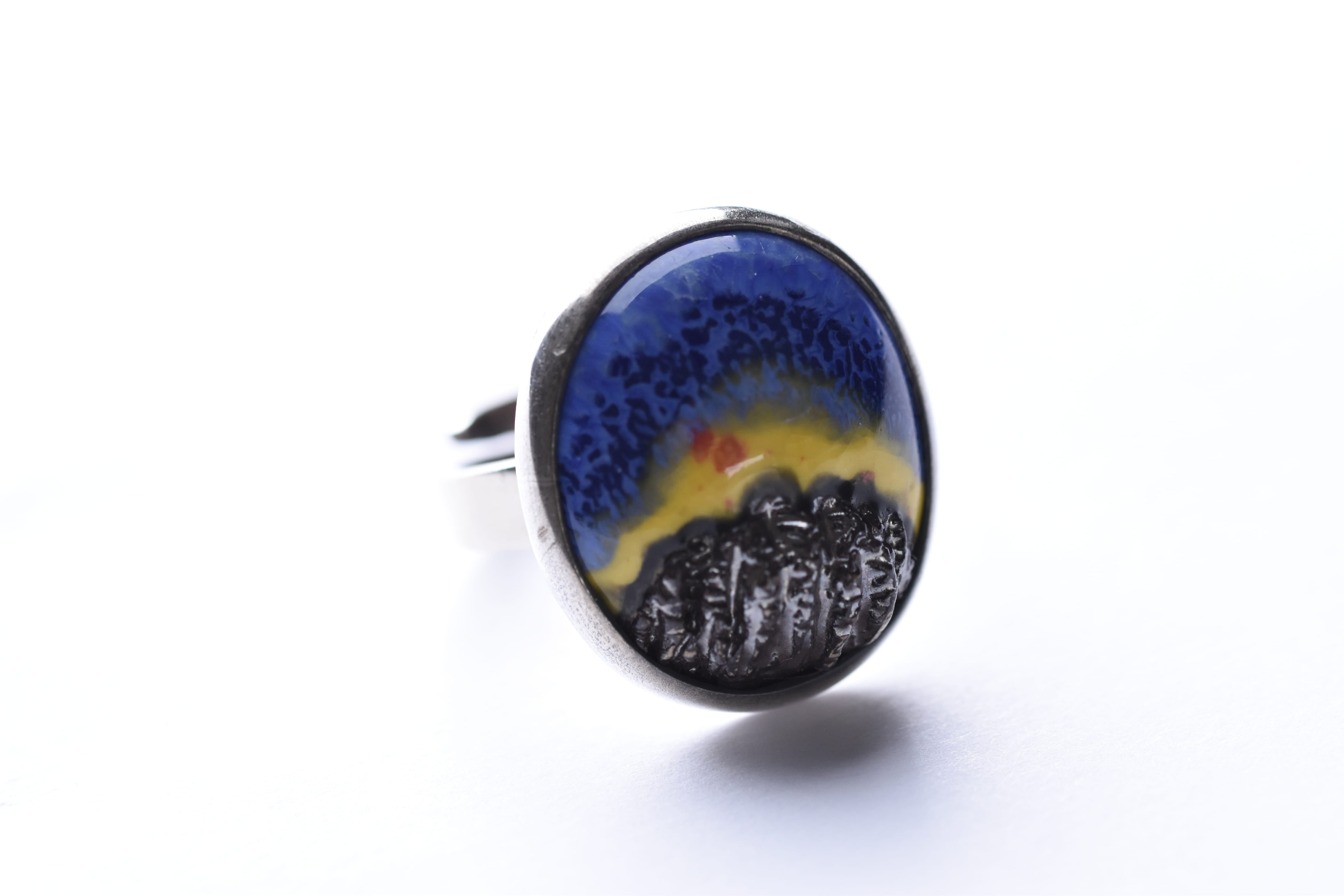 Kerámia-ezüst gyűrű