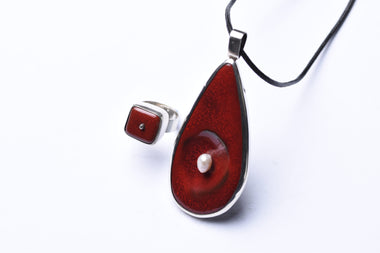 Maria Rozanska kerámia-ezüst ékszer szett