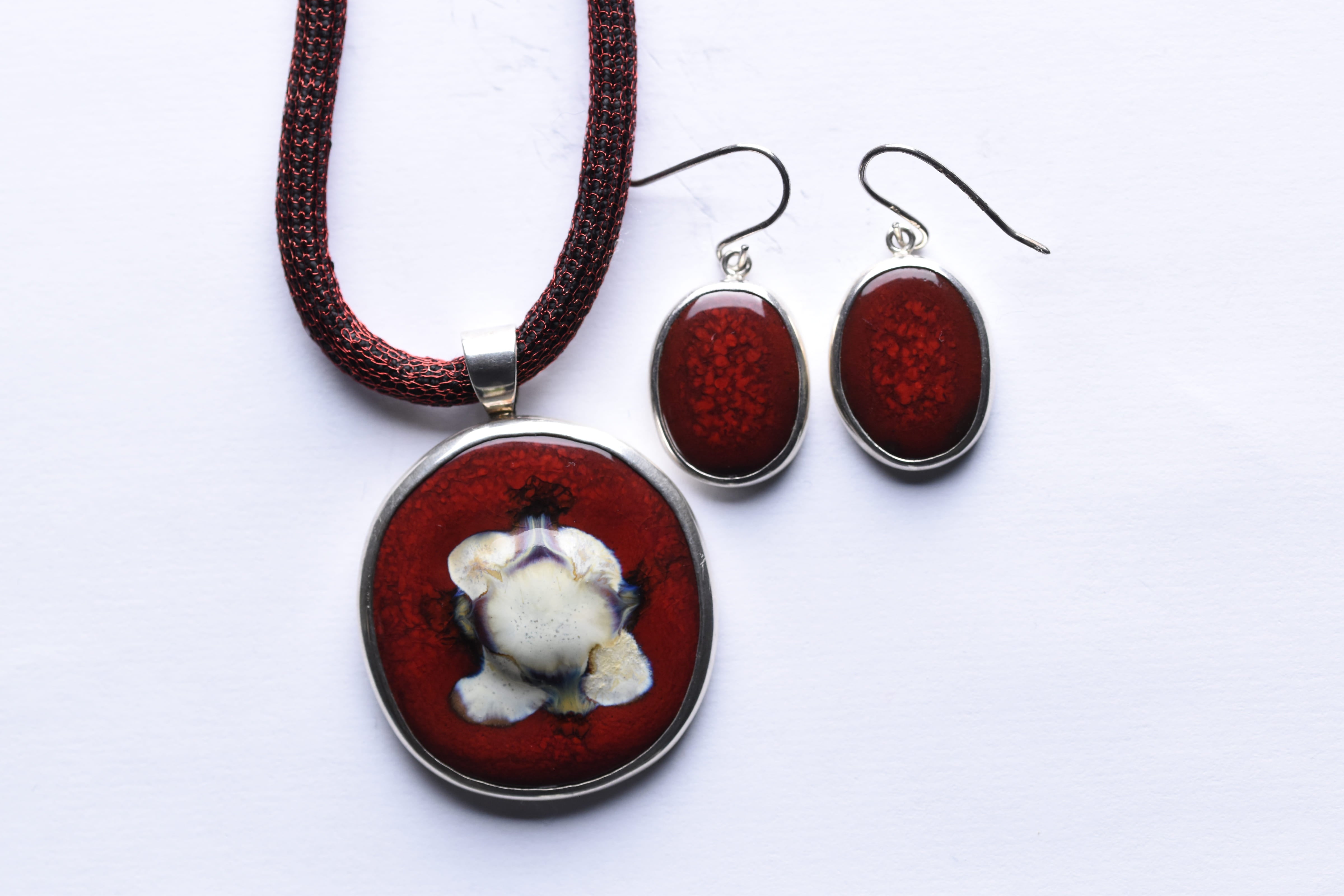 Maria Rozanska kerámia-ezüst ékszer szett