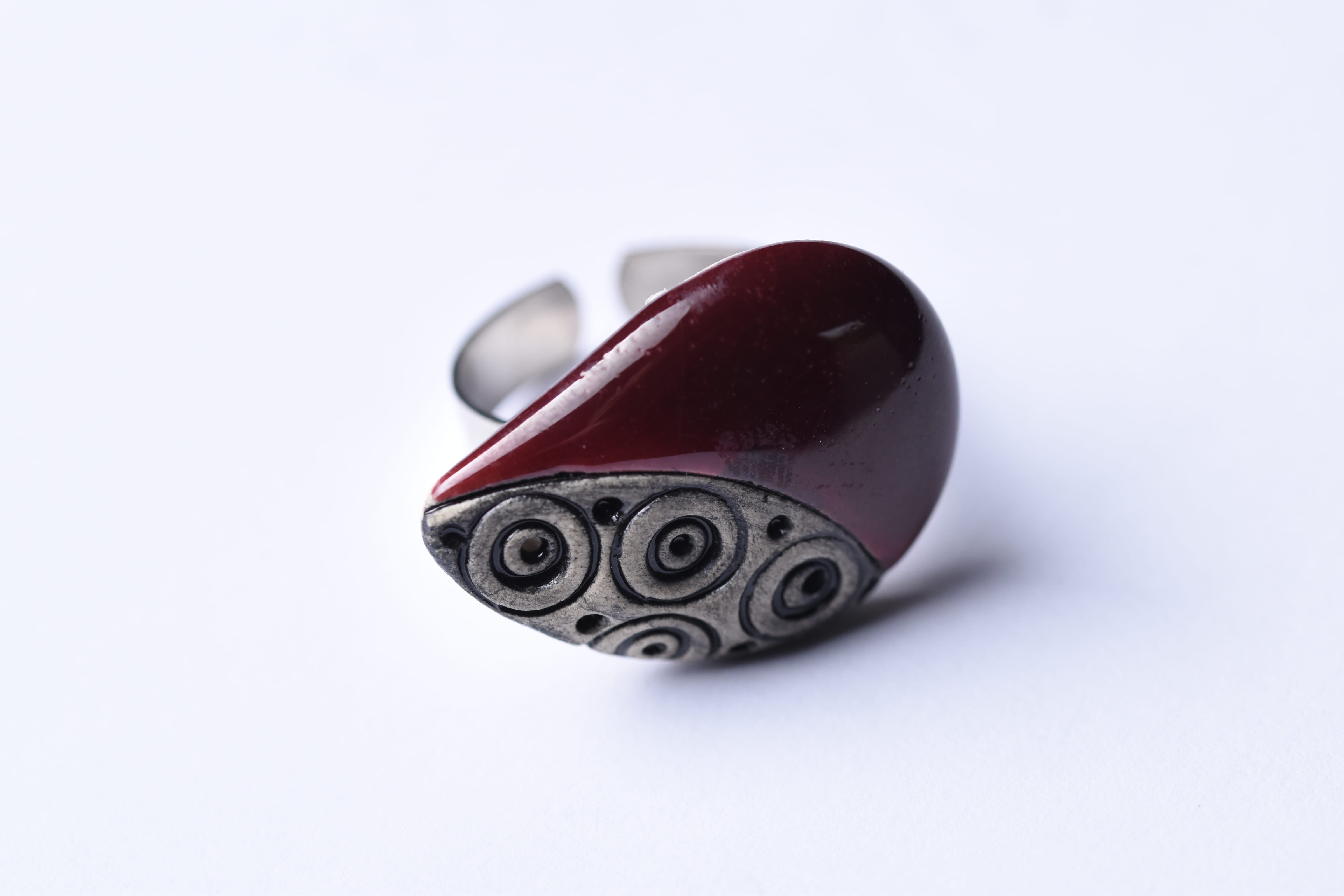 Kézzel készült kerámia gyűrű