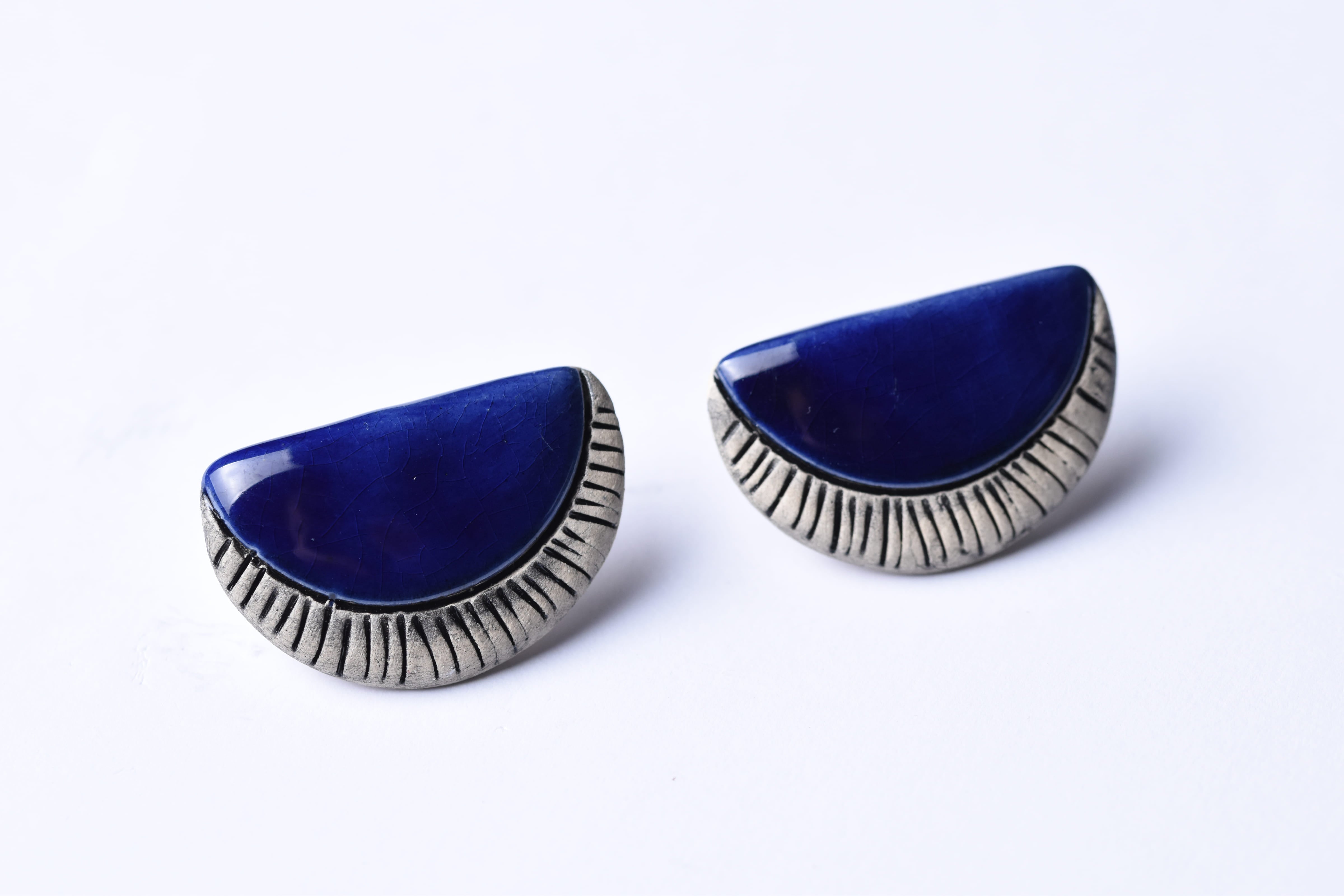 Kézzel készült kerámia fülbevaló