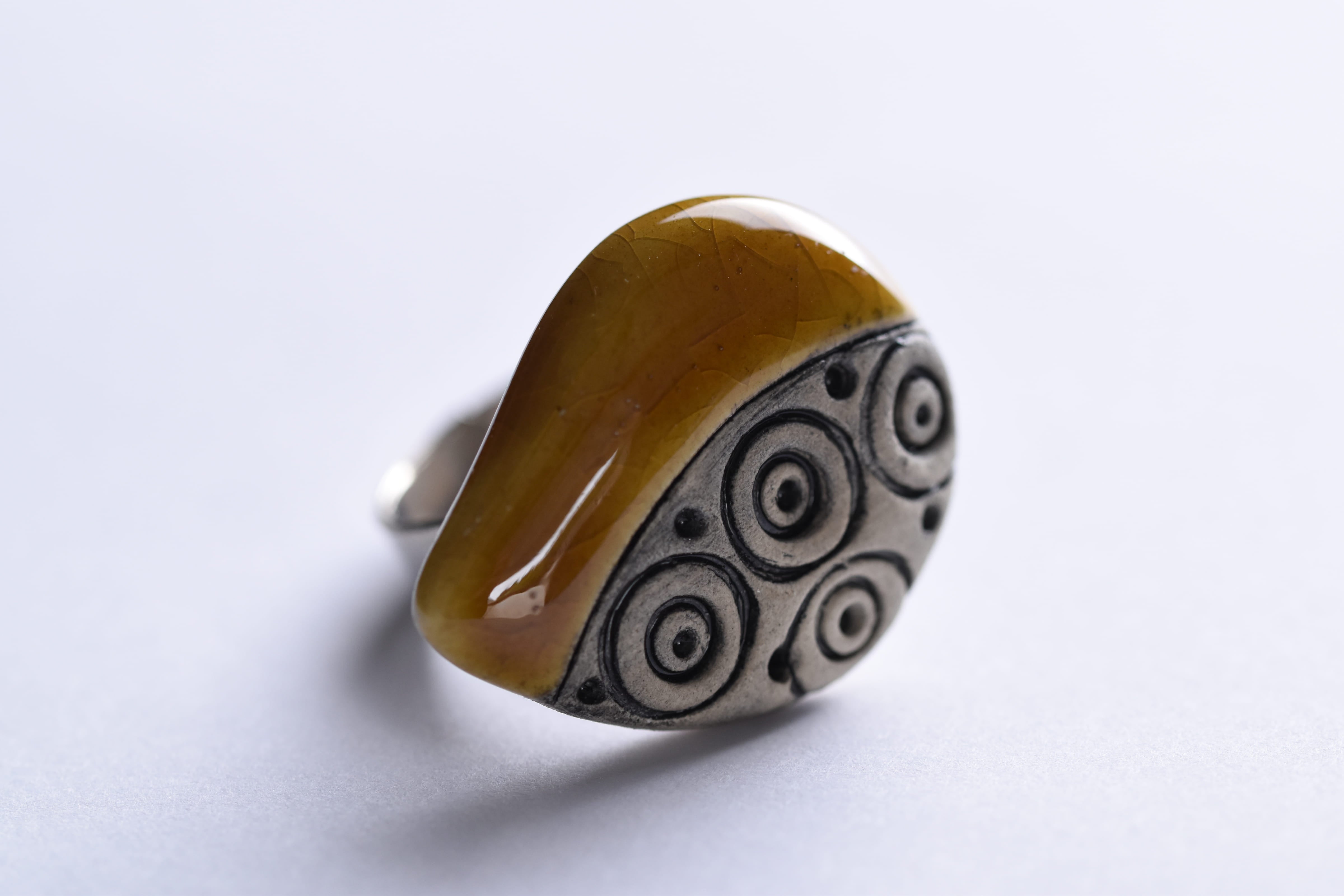 Kézzel készült kerámia gyűrű