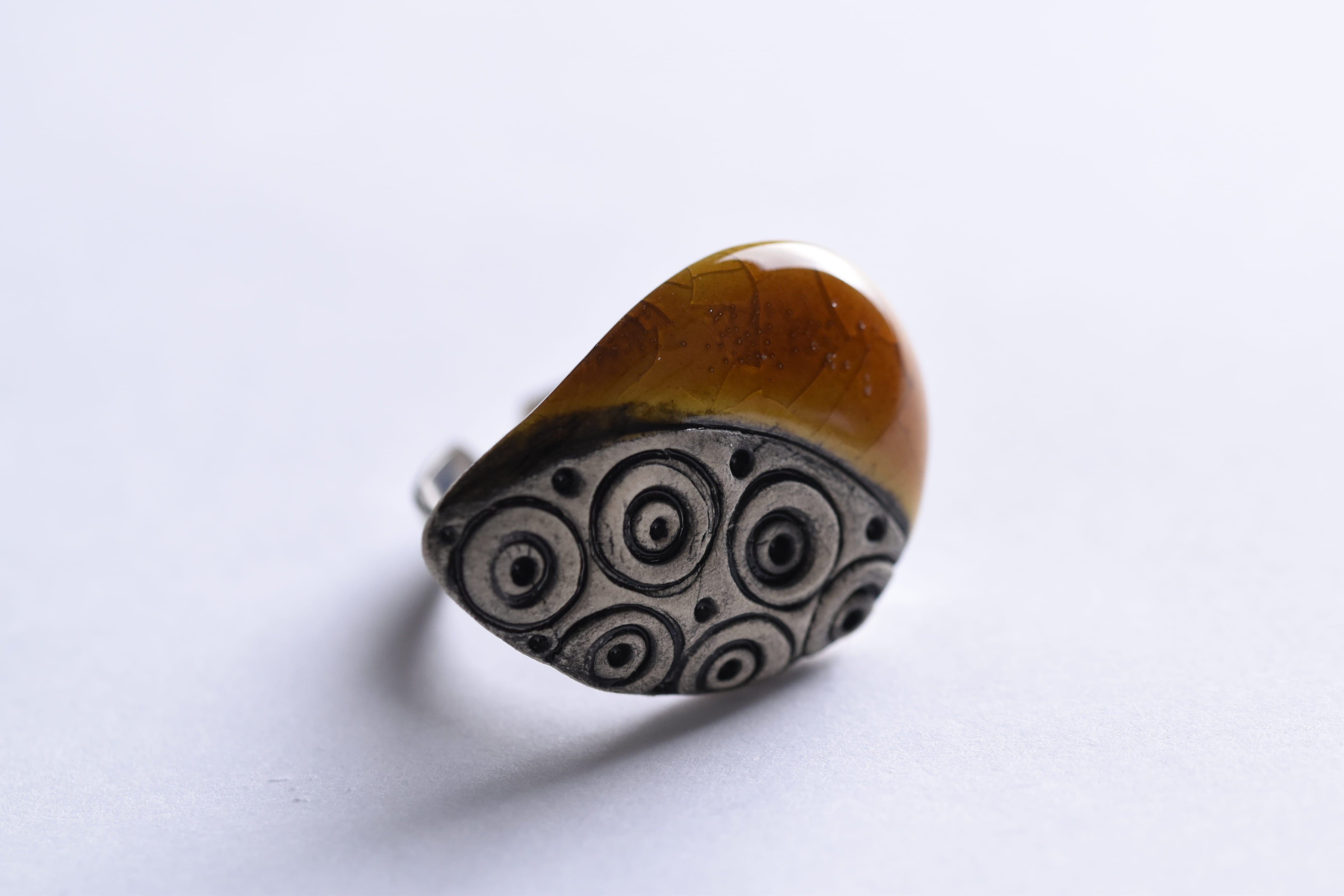 Kézzel készült kerámia gyűrű