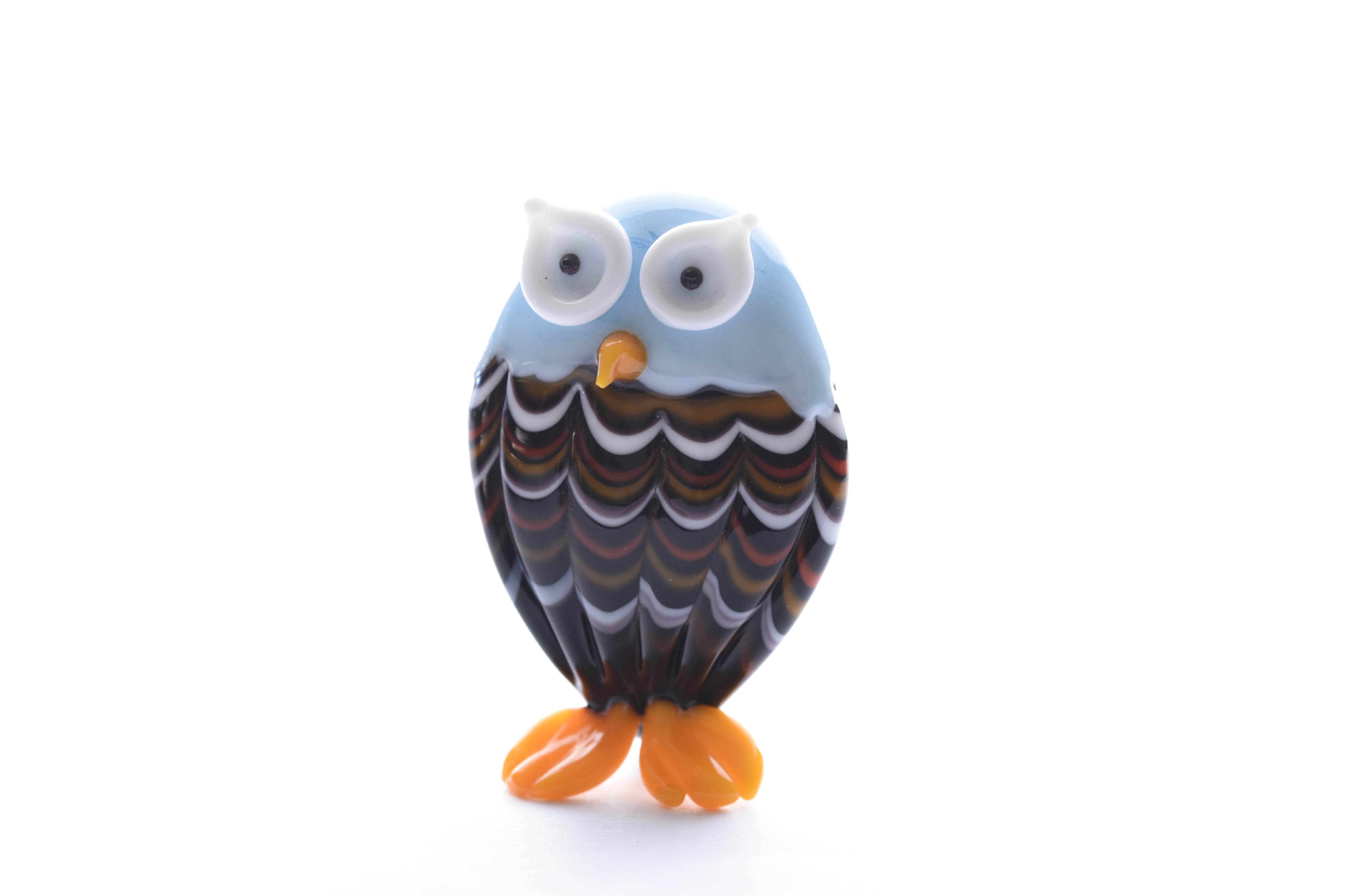 Kézzel készített muranoi üveg bagoly