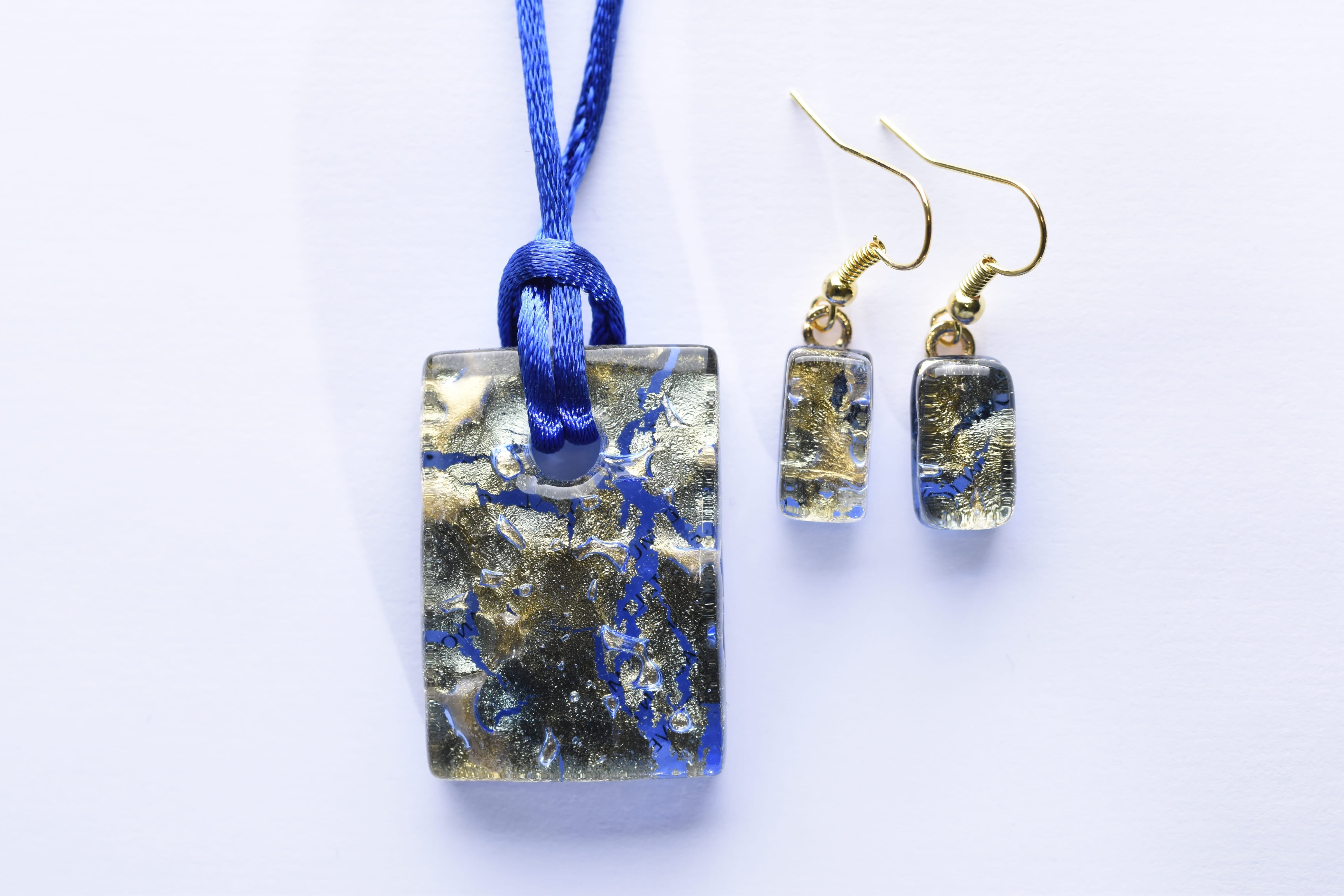 Kézzel készített muranoi üveg ékszer szett