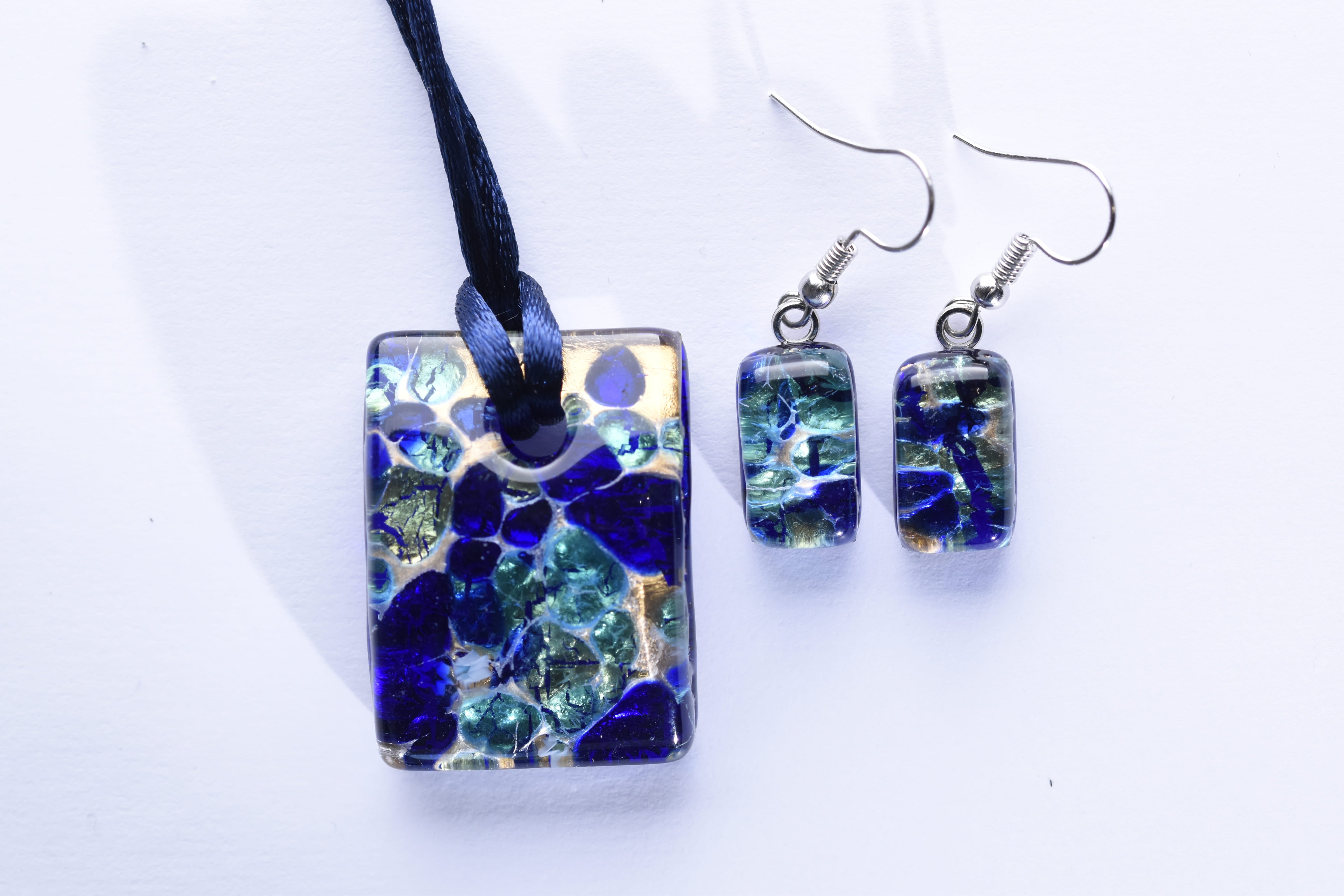 Kézzel készített muranoi üveg ékszer szett