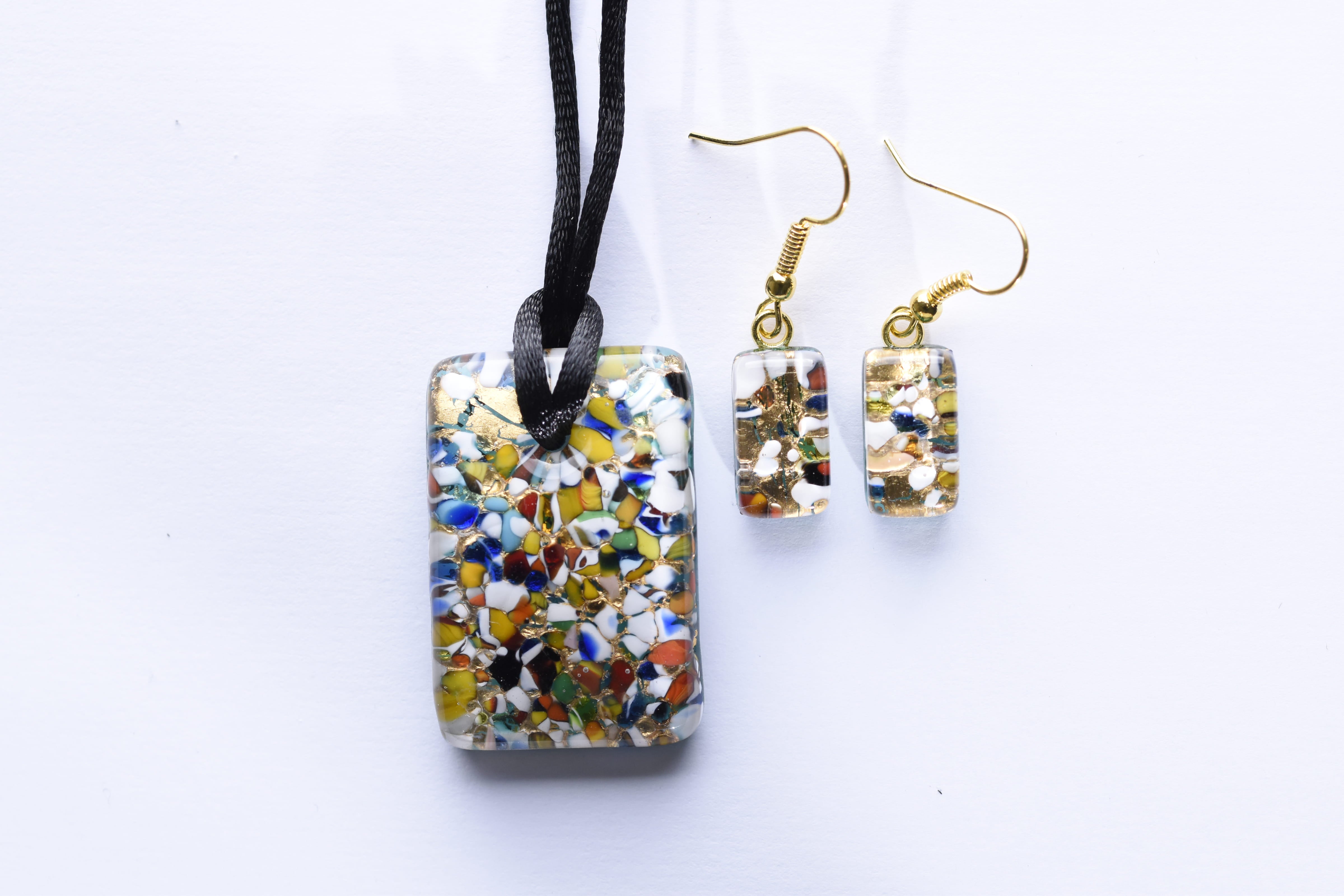 Kézzel készített muranoi üveg ékszer szett