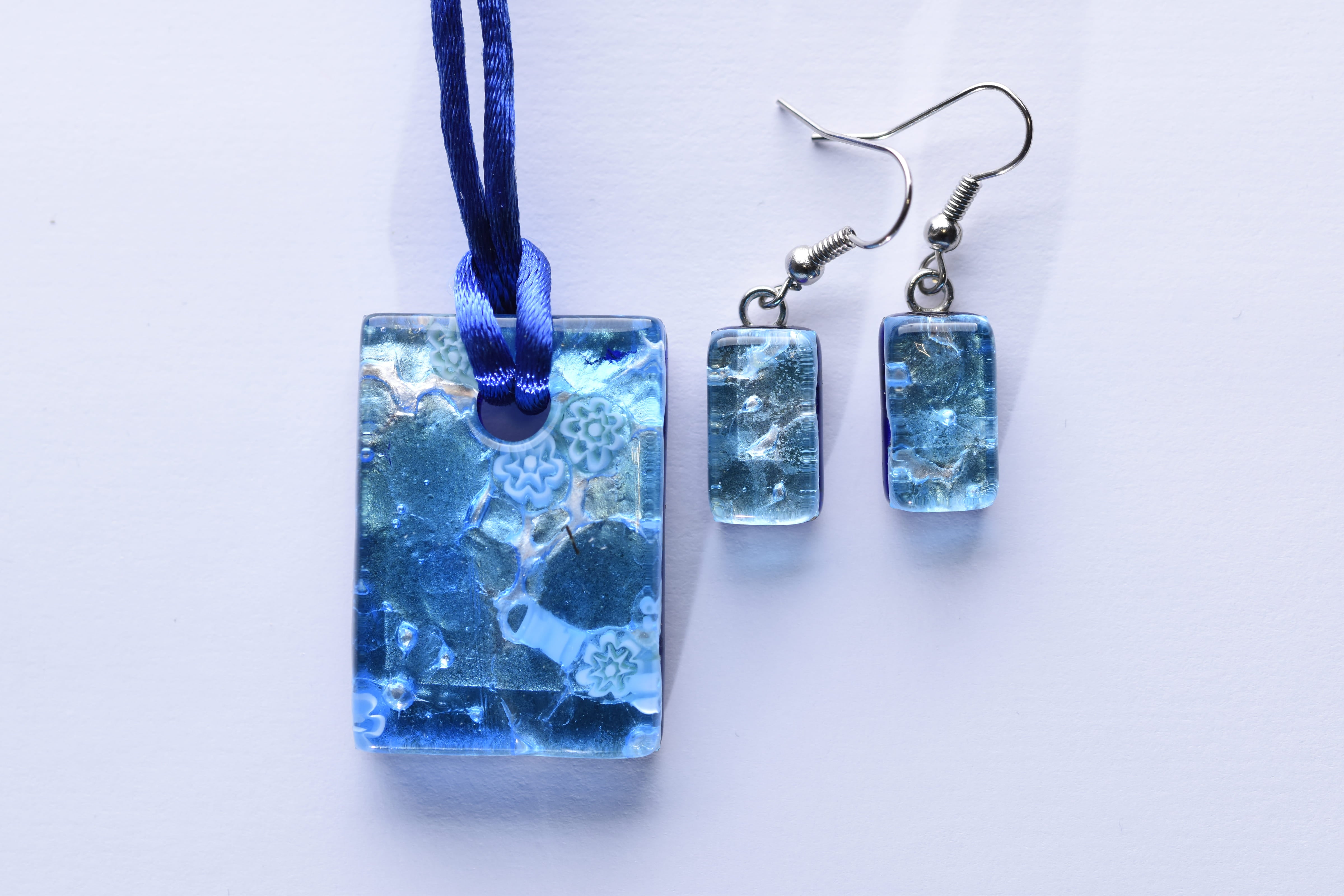 Kézzel készített muranoi üveg ékszer szett