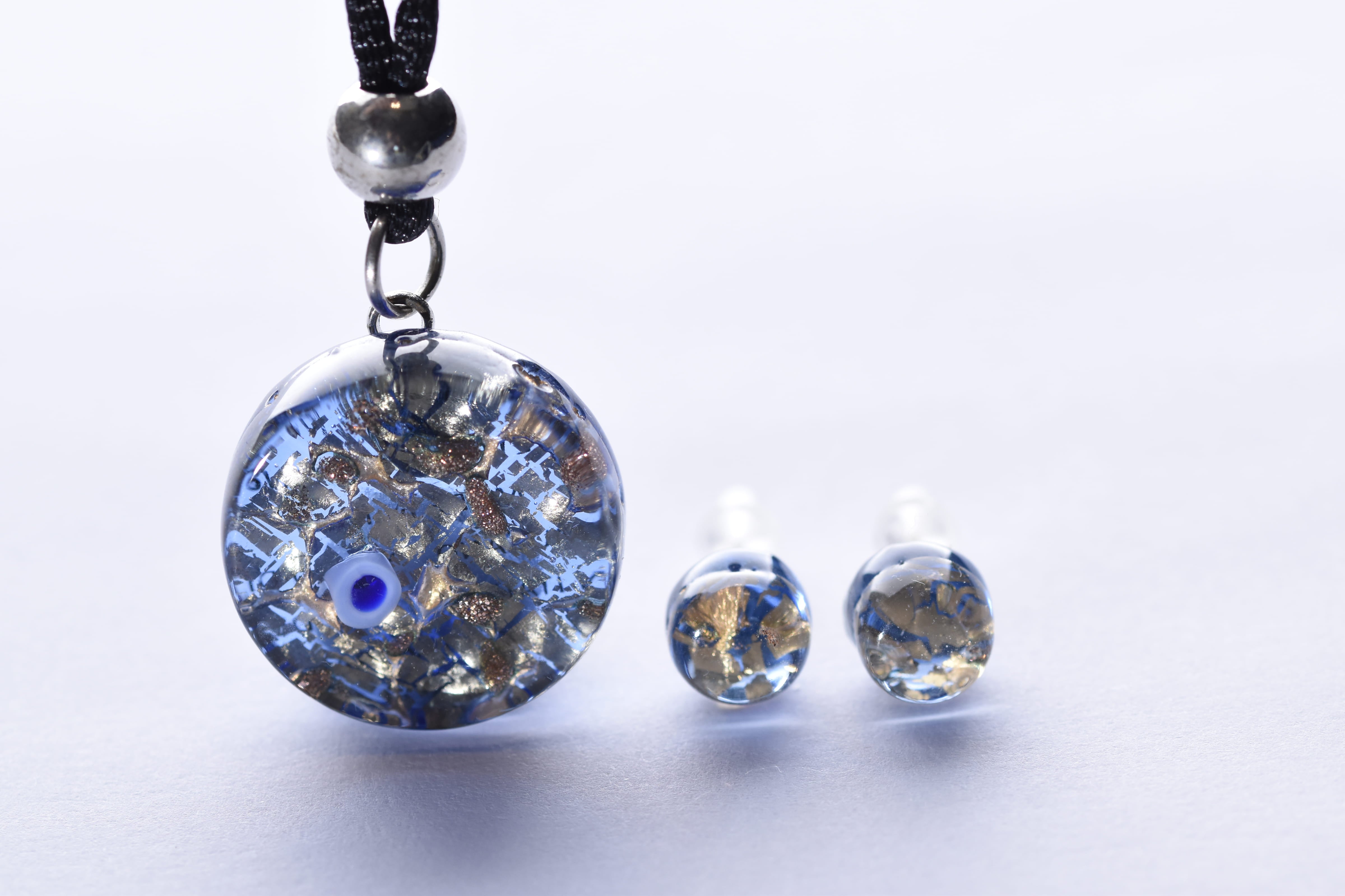 Kézzel készített muranoi üveg ékszer szett