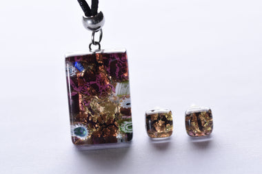 Kézzel készített muranoi üveg ékszer szett