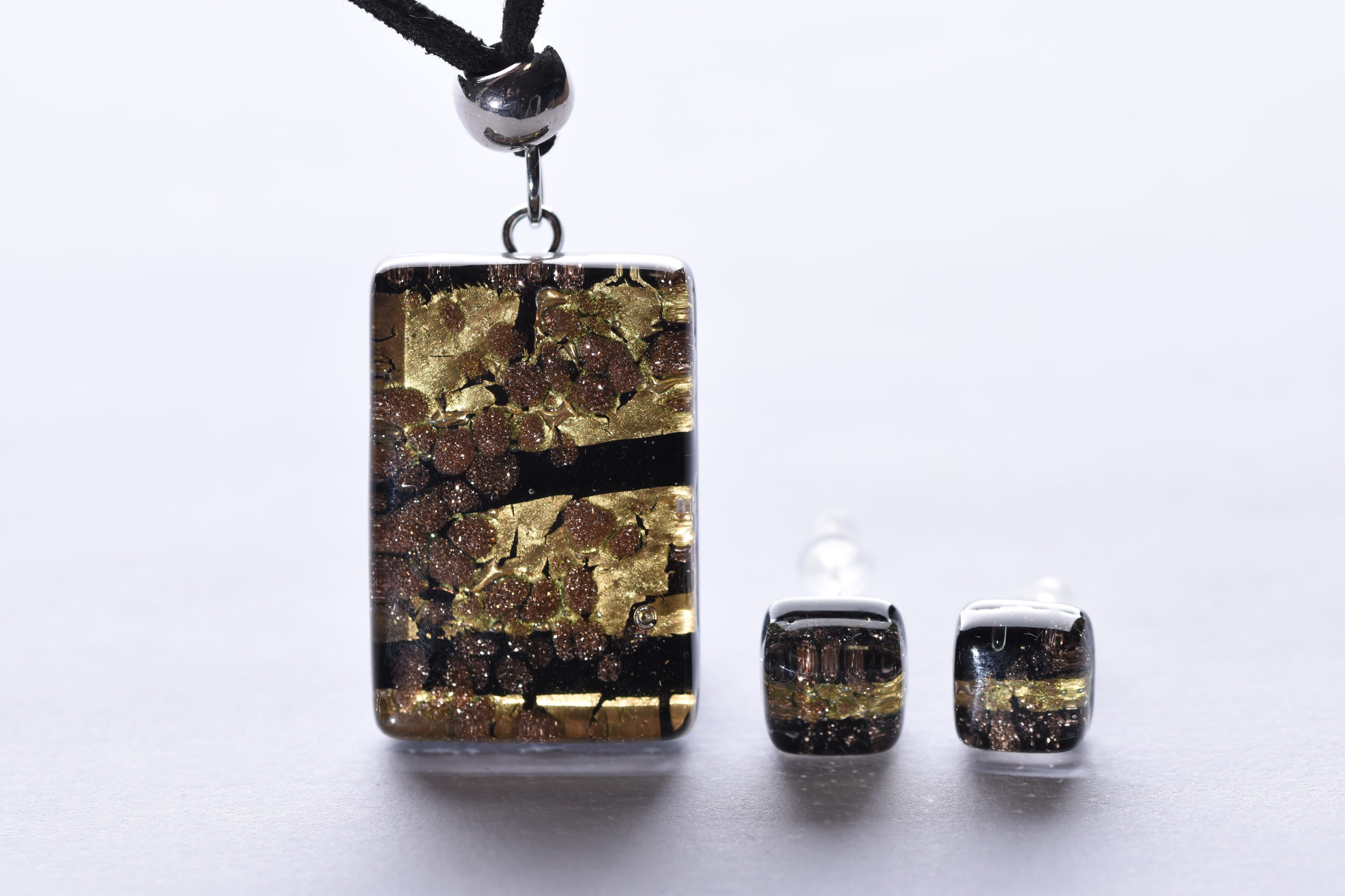 Kézzel készített muranoi üveg ékszer szett