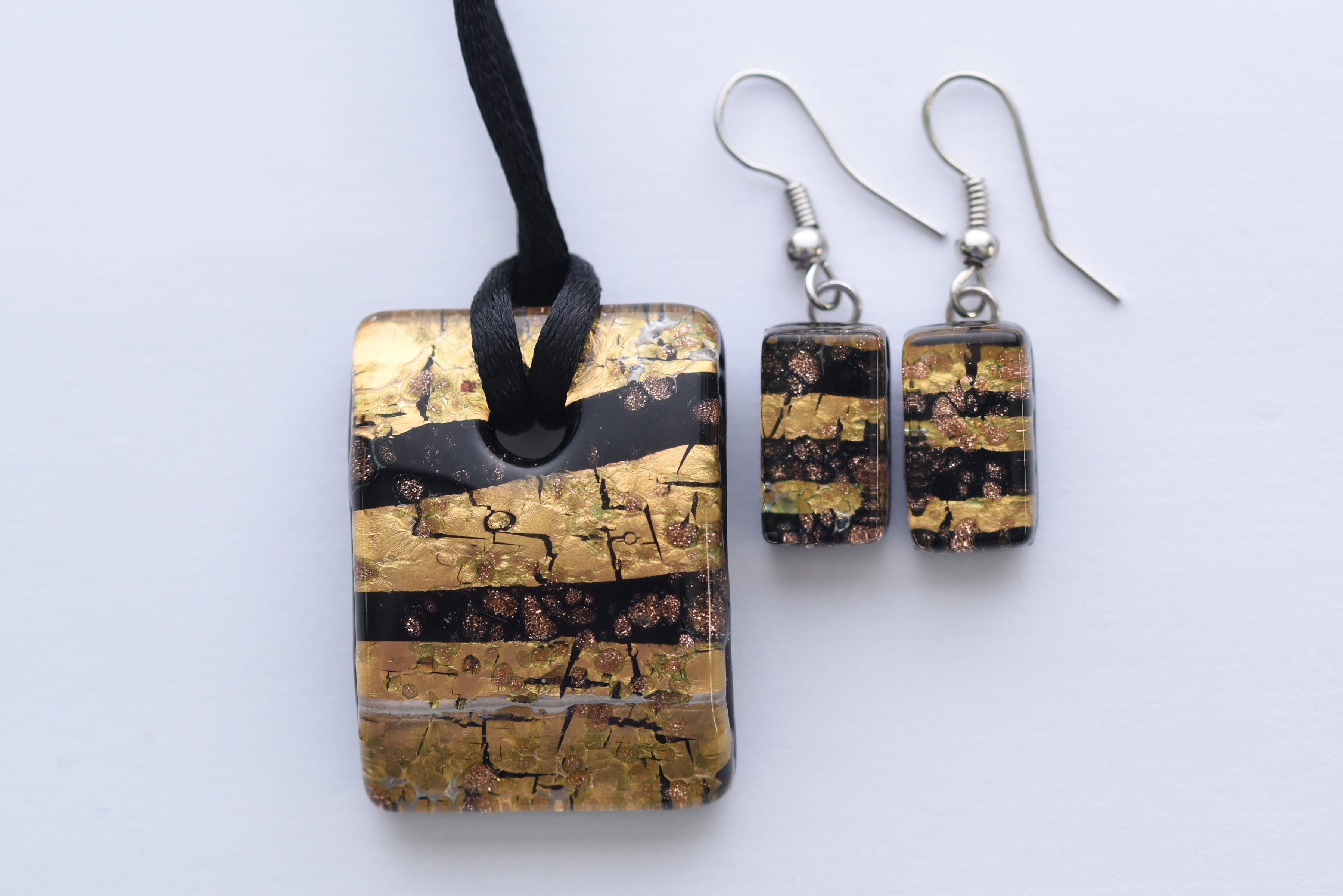 Kézzel készített muranoi üveg ékszer szett