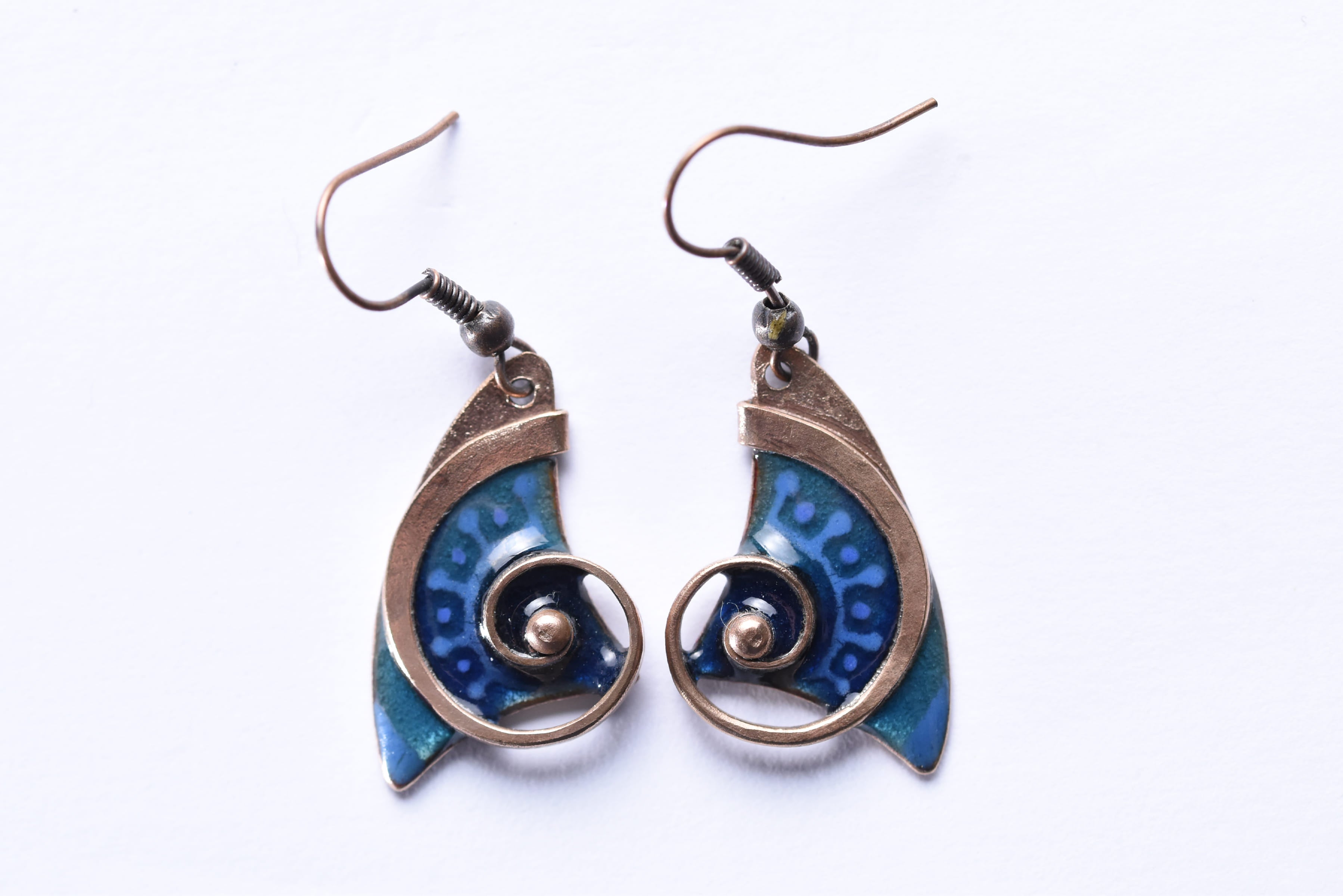 Iparművész tűzzománc fülbevaló