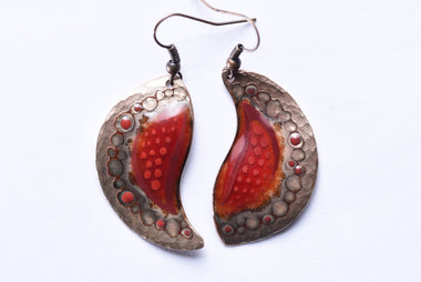 Iparművész tűzzománc fülbevaló