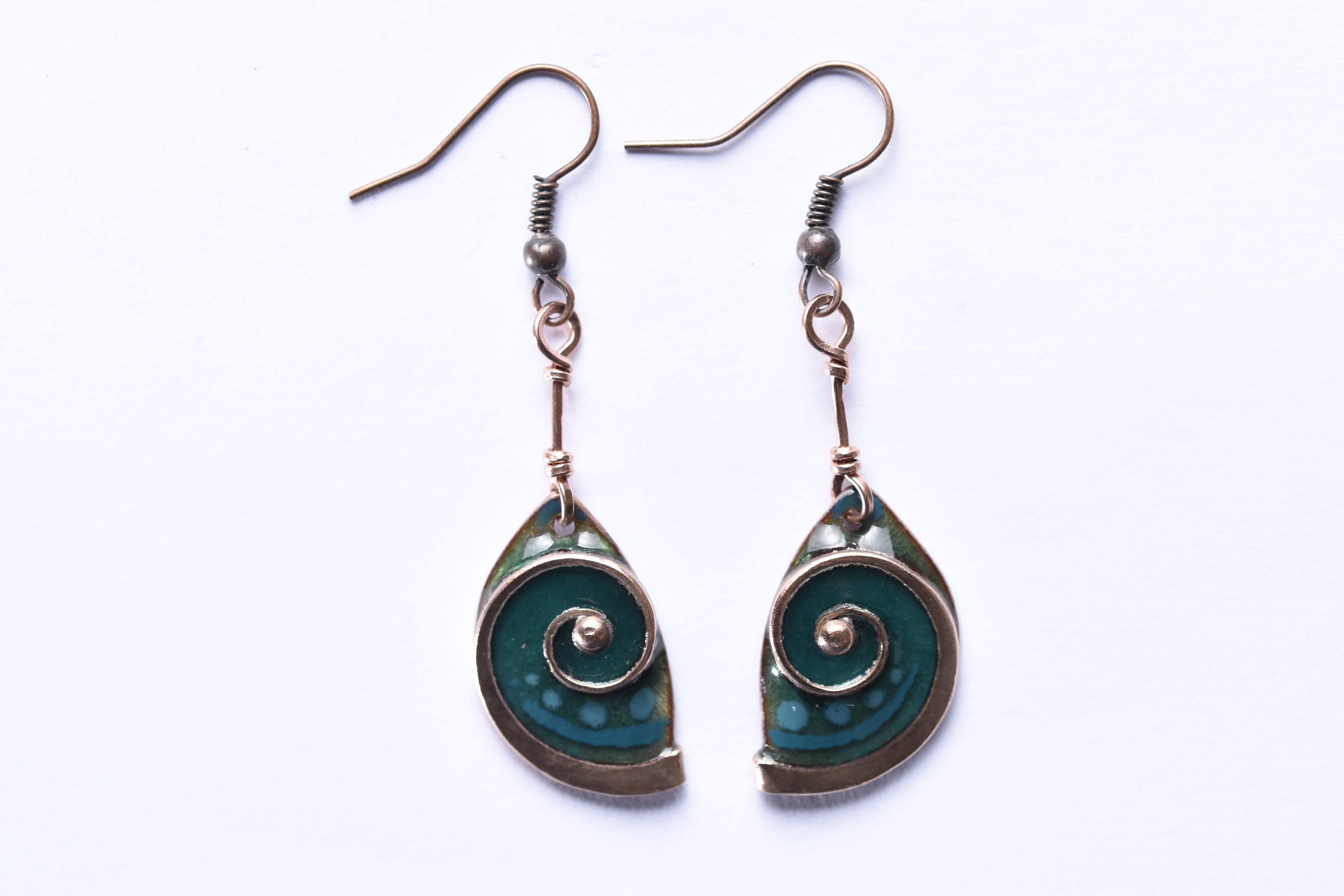 Iparművész tűzzománc fülbevaló