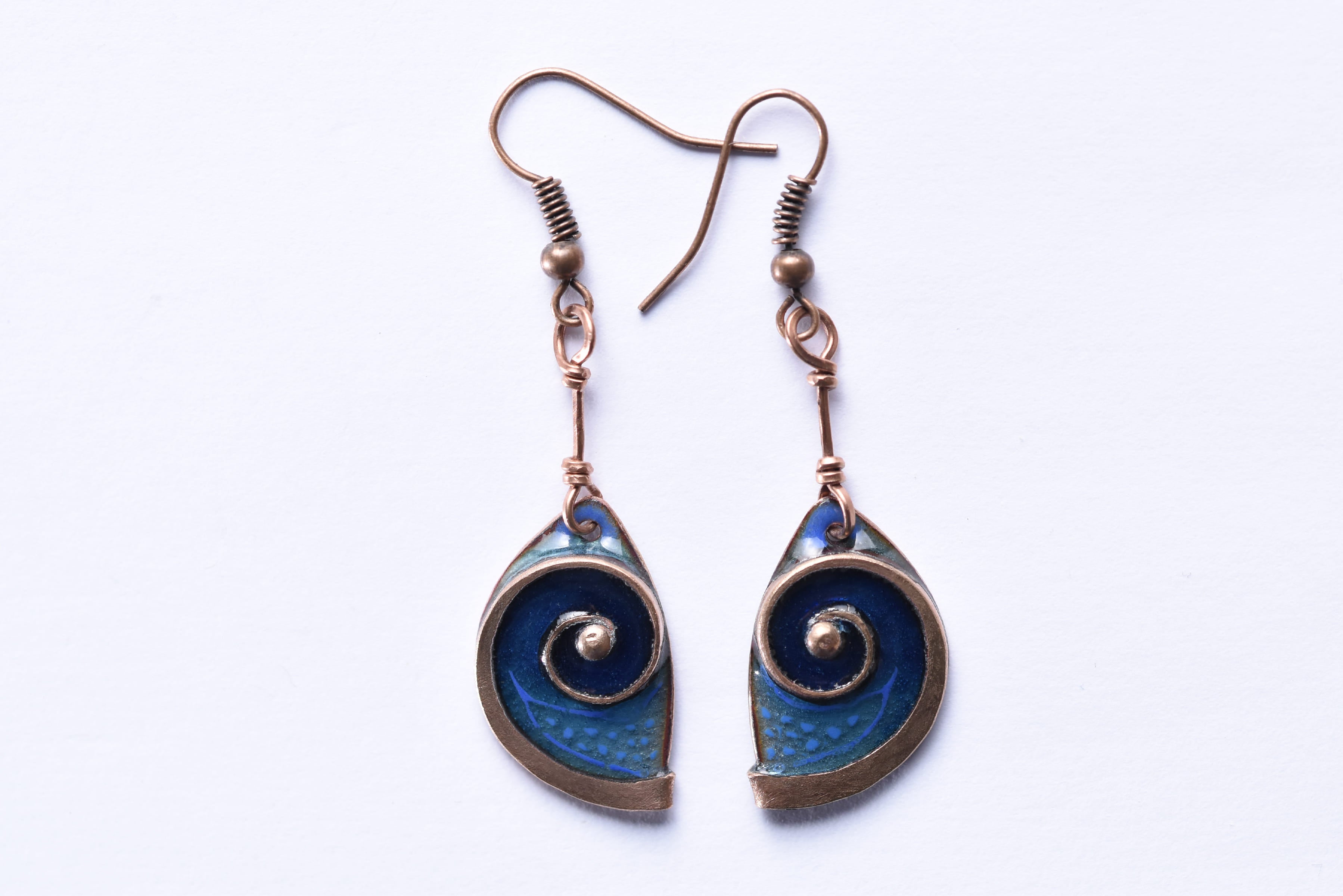 Iparművész tűzzománc fülbevaló