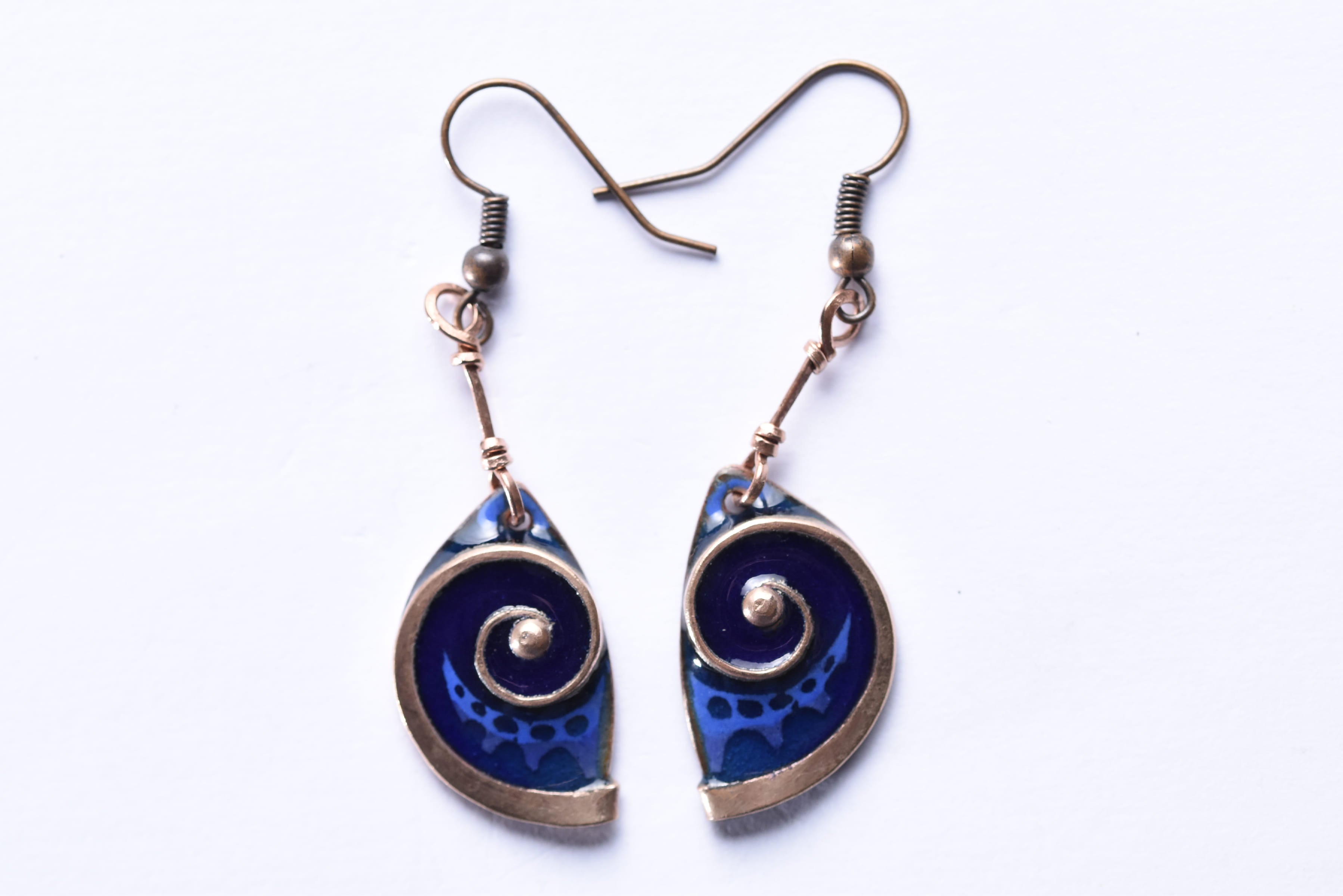 Iparművész tűzzománc fülbevaló