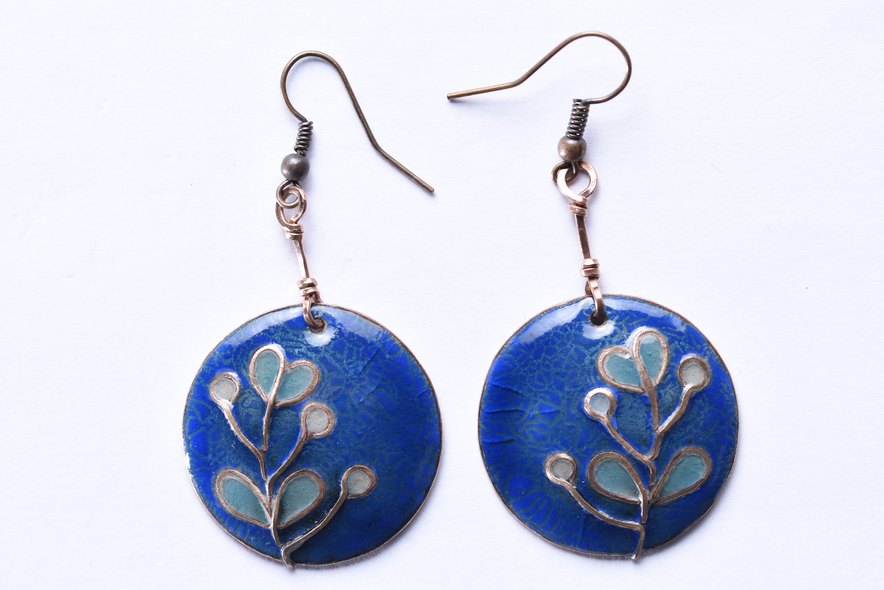 Iparművész tűzzománc fülbevaló