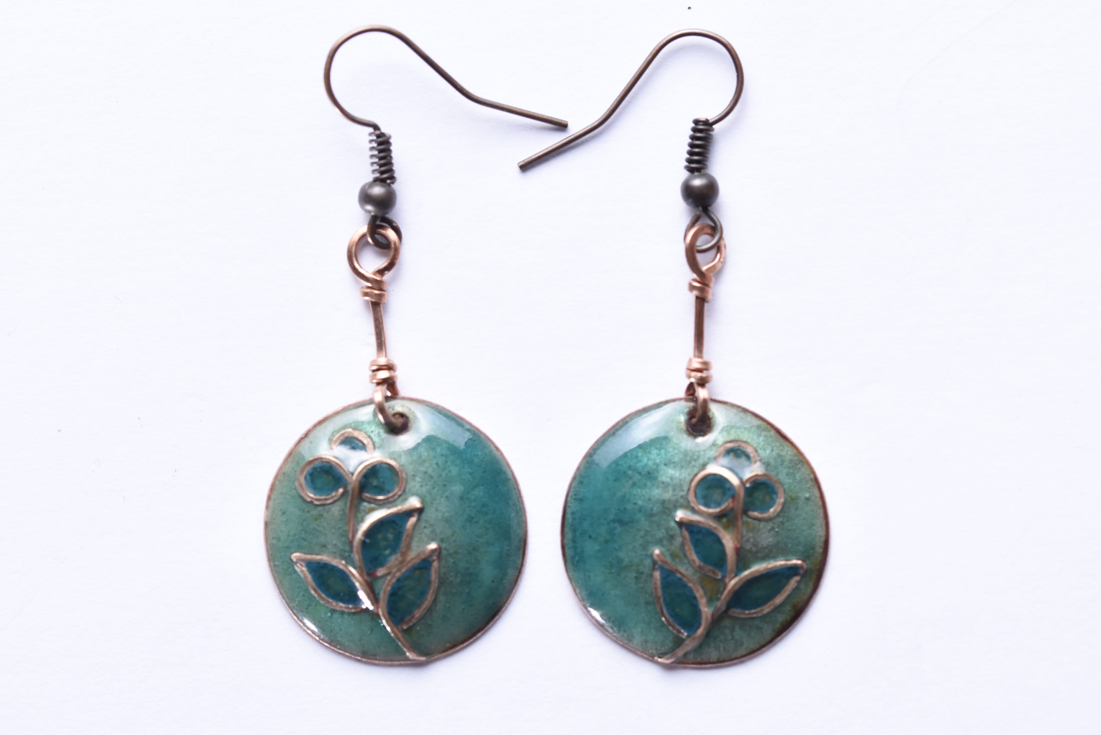 Iparművész tűzzománc fülbevaló