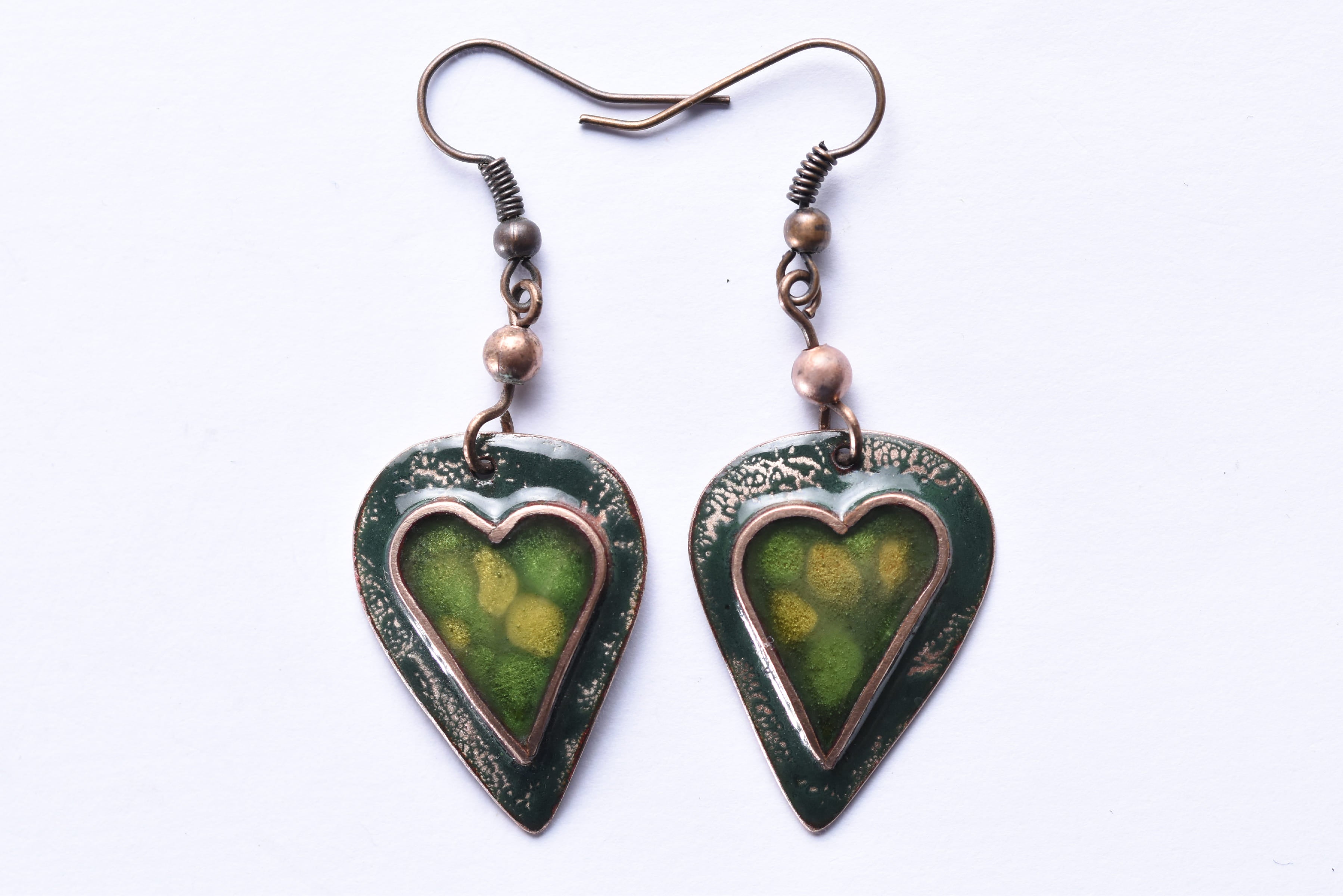 Iparművész tűzzománc fülbevaló