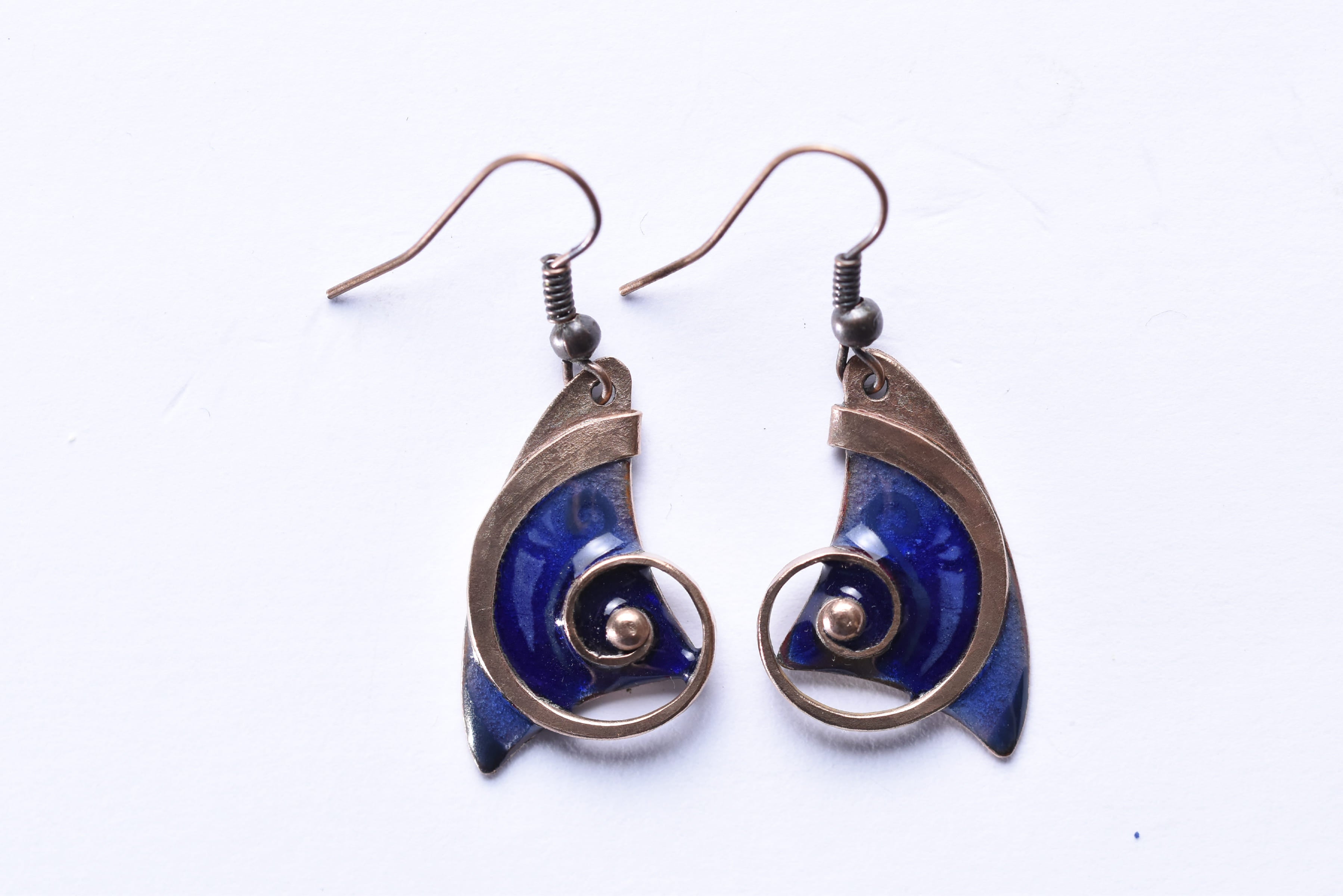 Iparművész tűzzománc fülbevaló