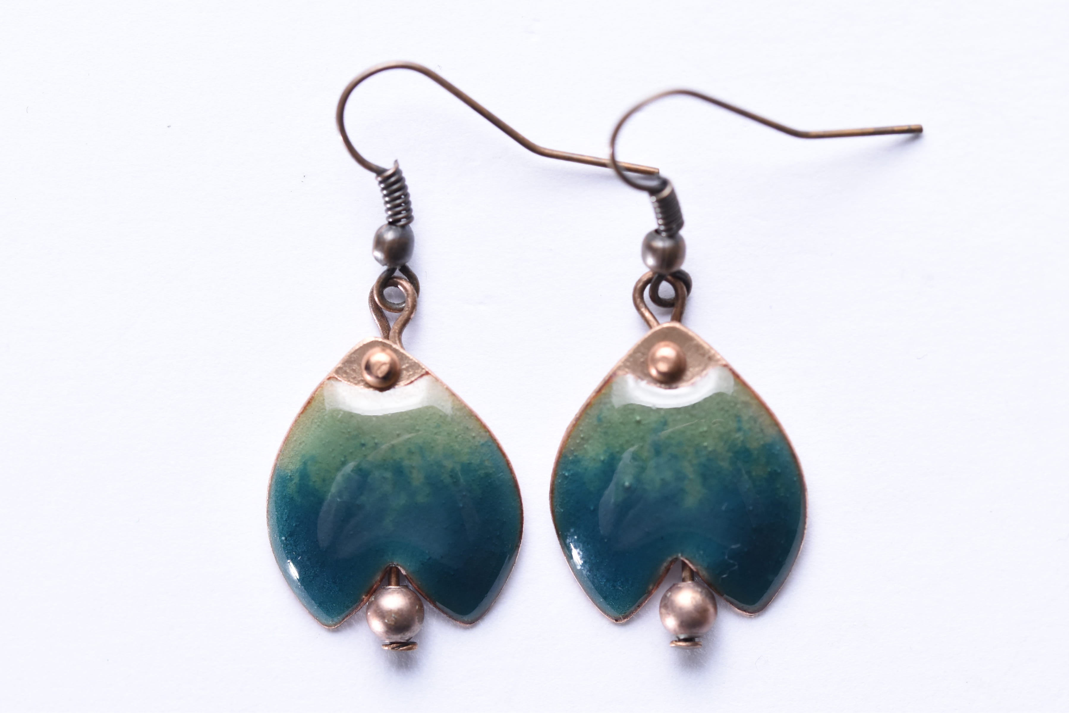 Iparművész tűzzománc fülbevaló