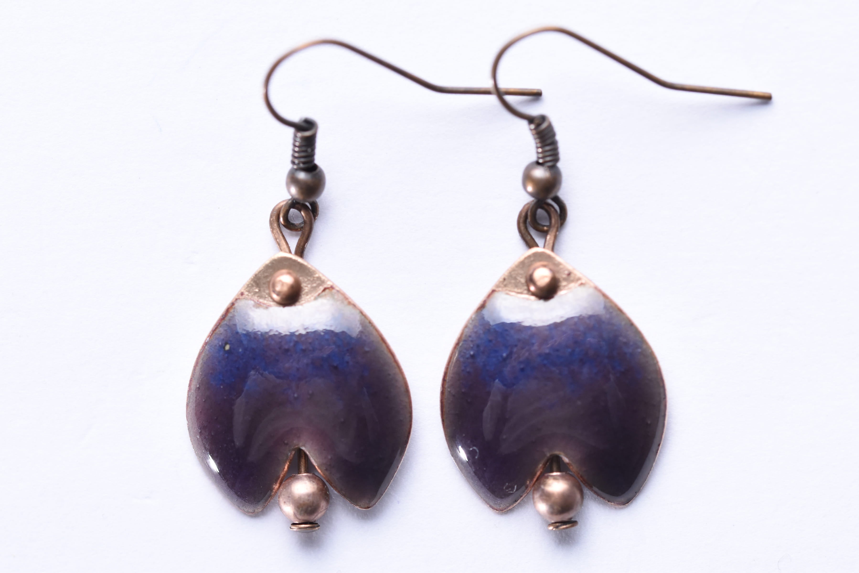 Iparművész tűzzománc fülbevaló