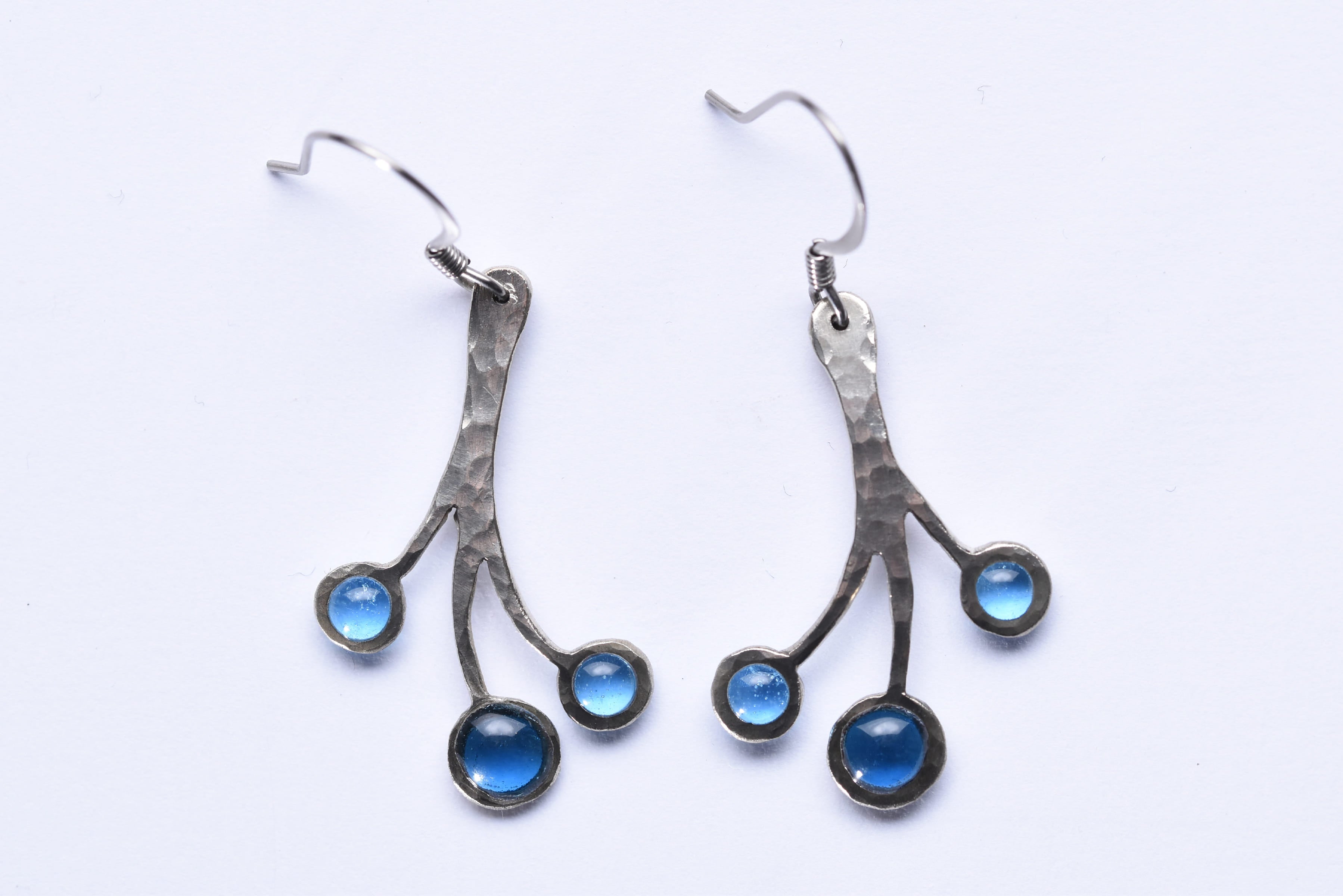 Iparművész tűzzománc fülbevaló