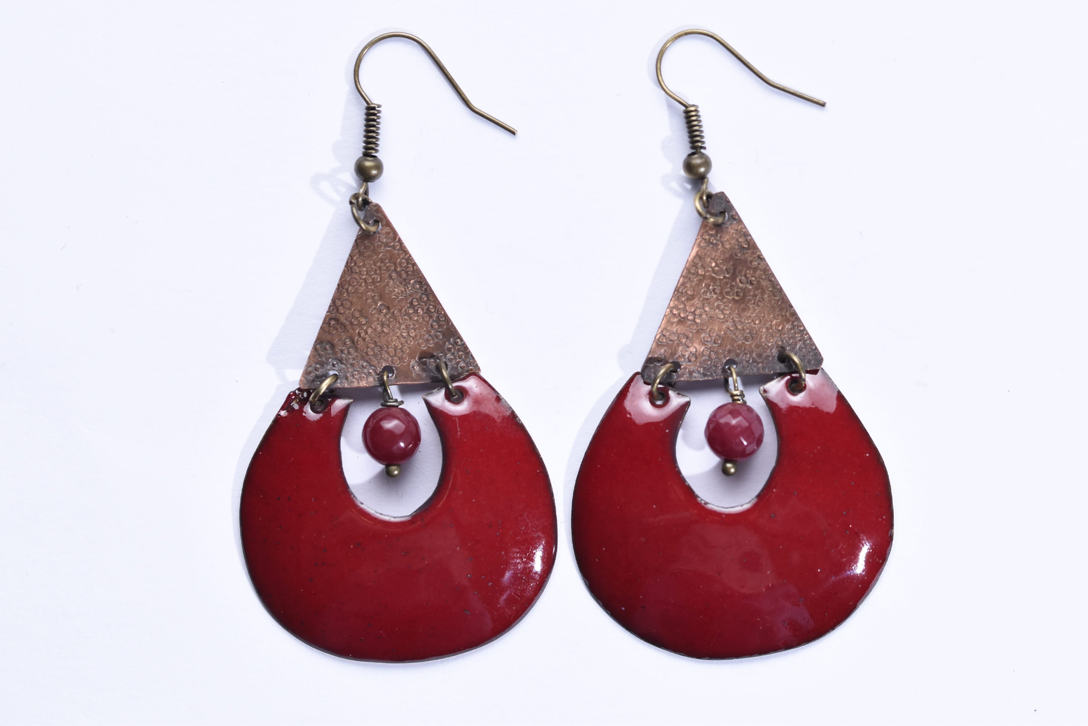 Iparművész tűzzománc fülbevaló