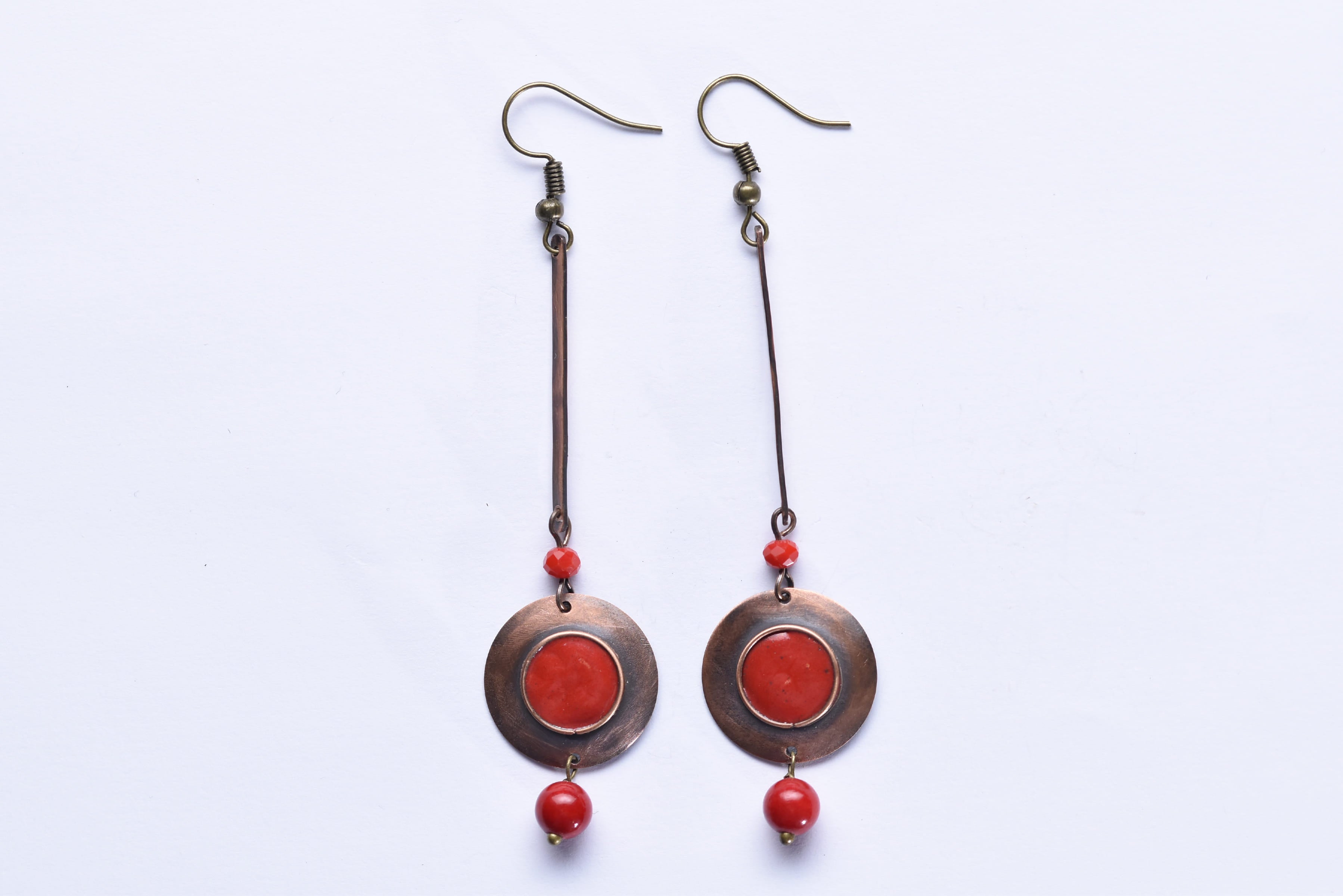 Iparművész tűzzománc fülbevaló