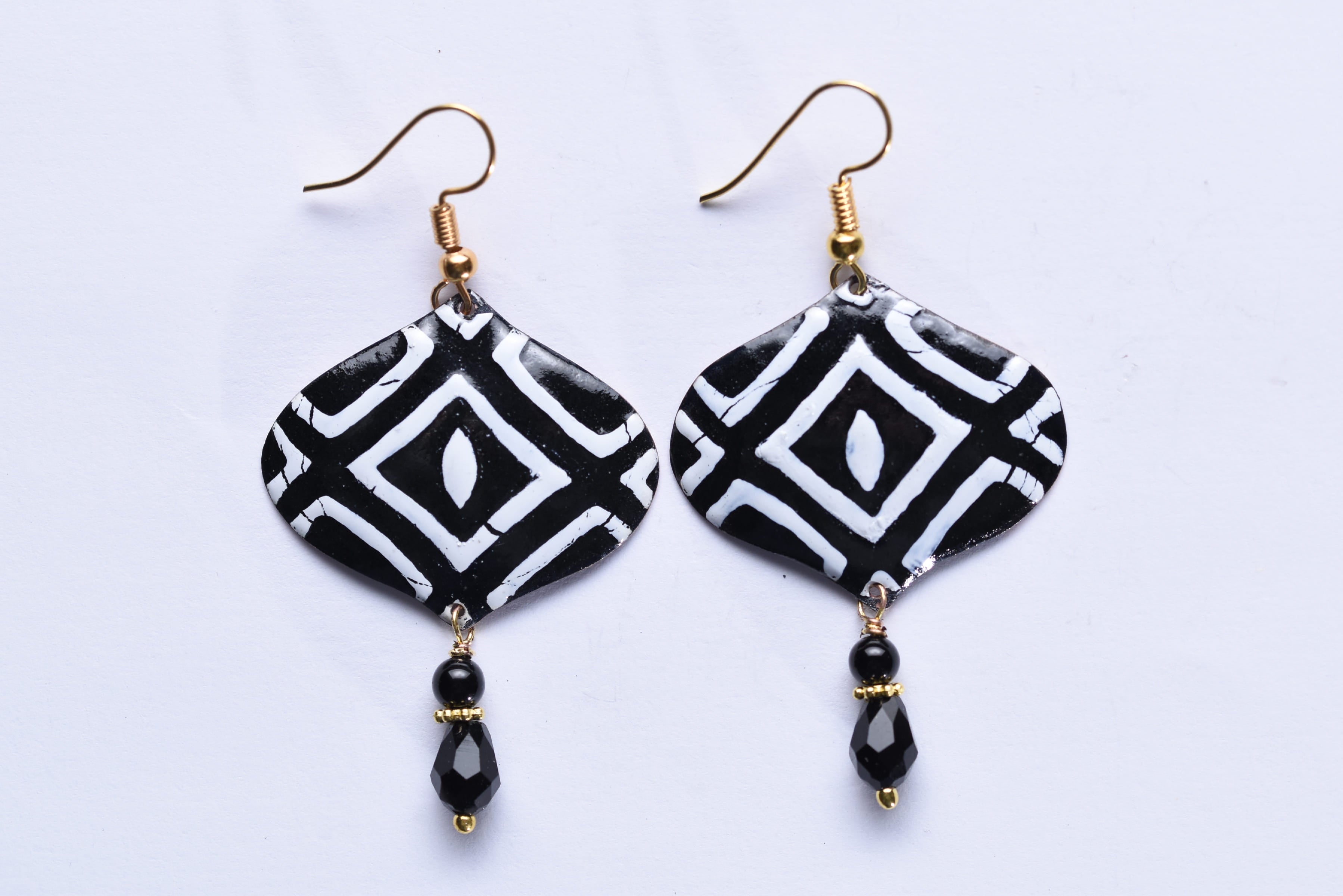 Iparművész tűzzománc fülbevaló