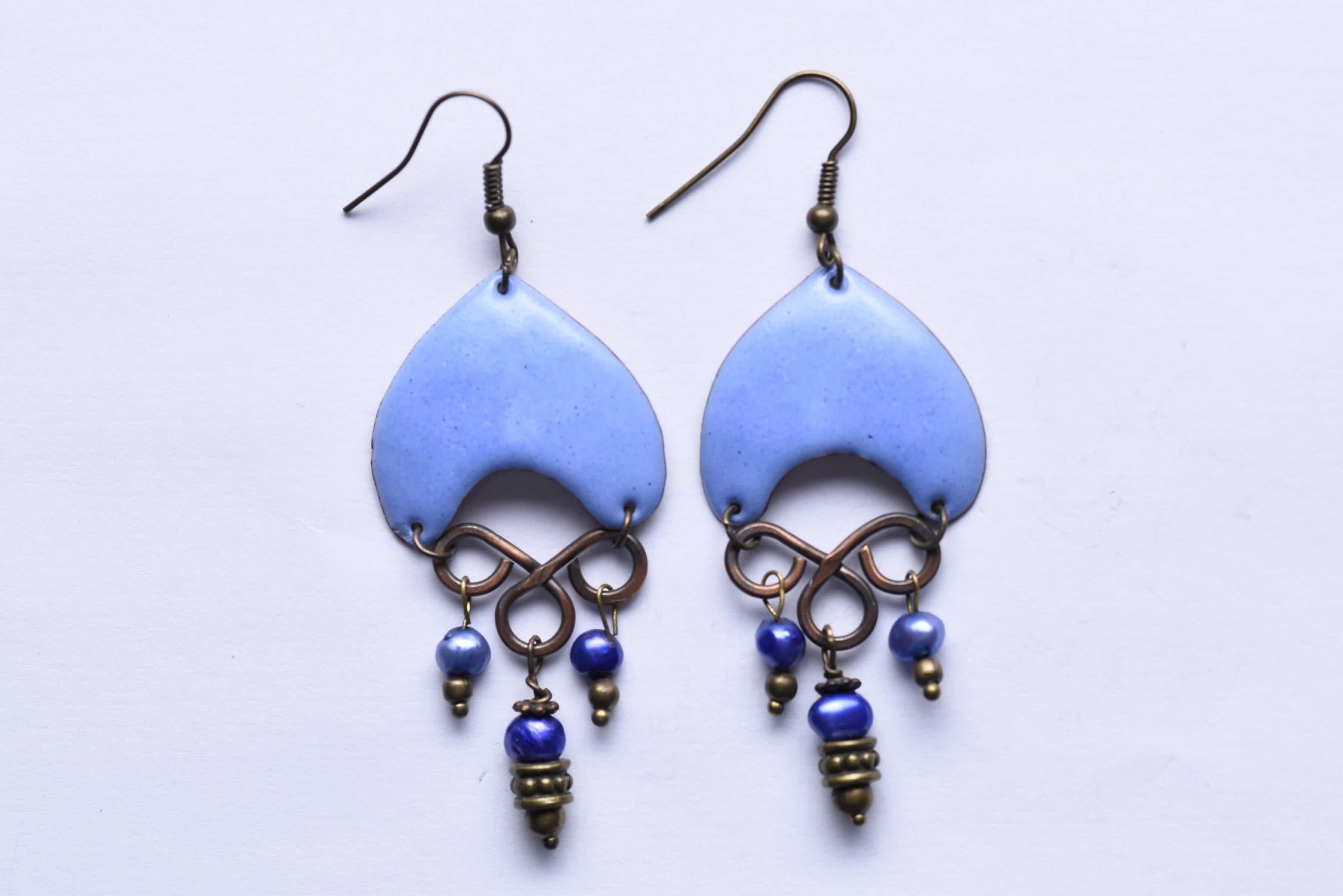 Iparművész tűzzománc fülbevaló