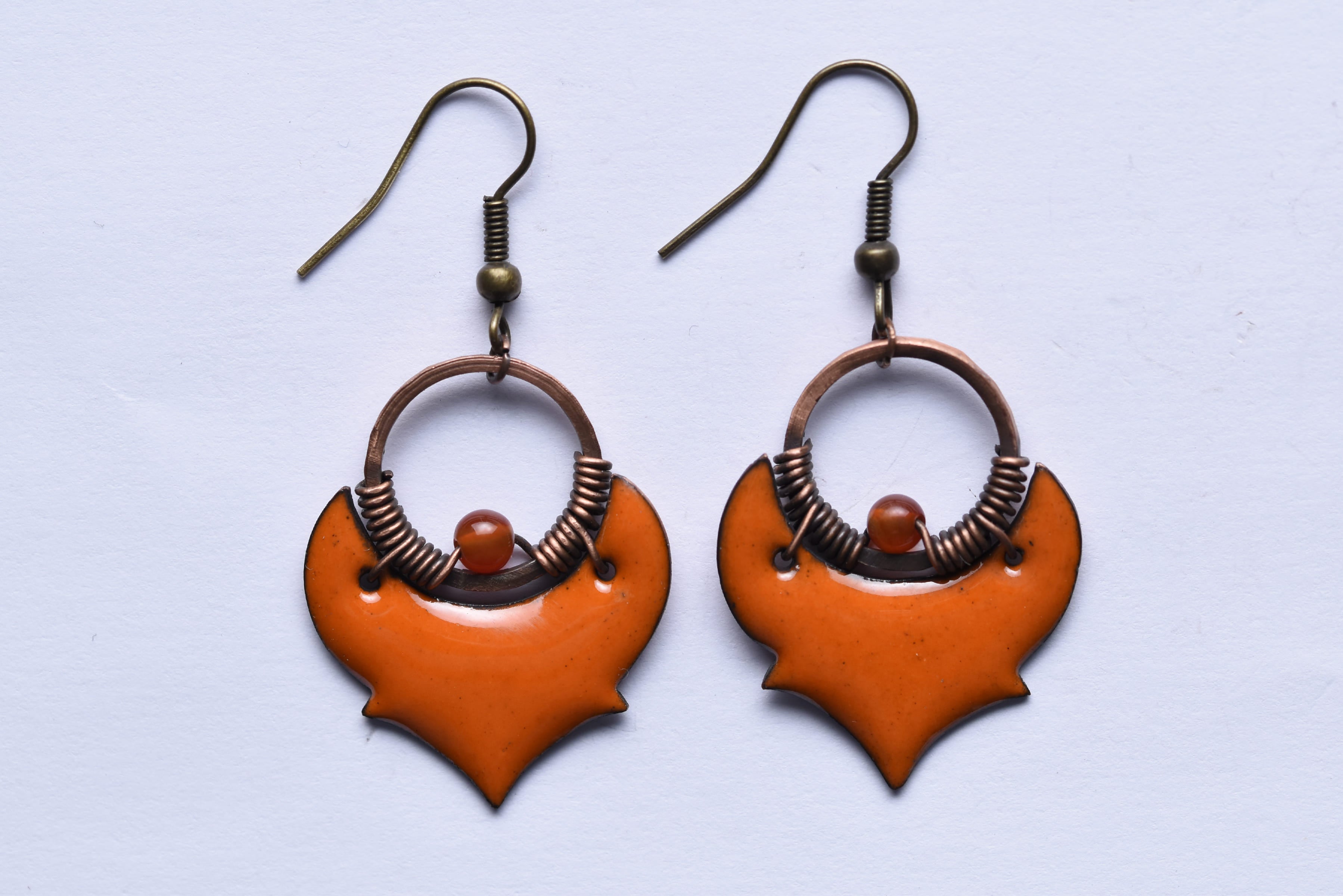 Iparművész tűzzománc fülbevaló