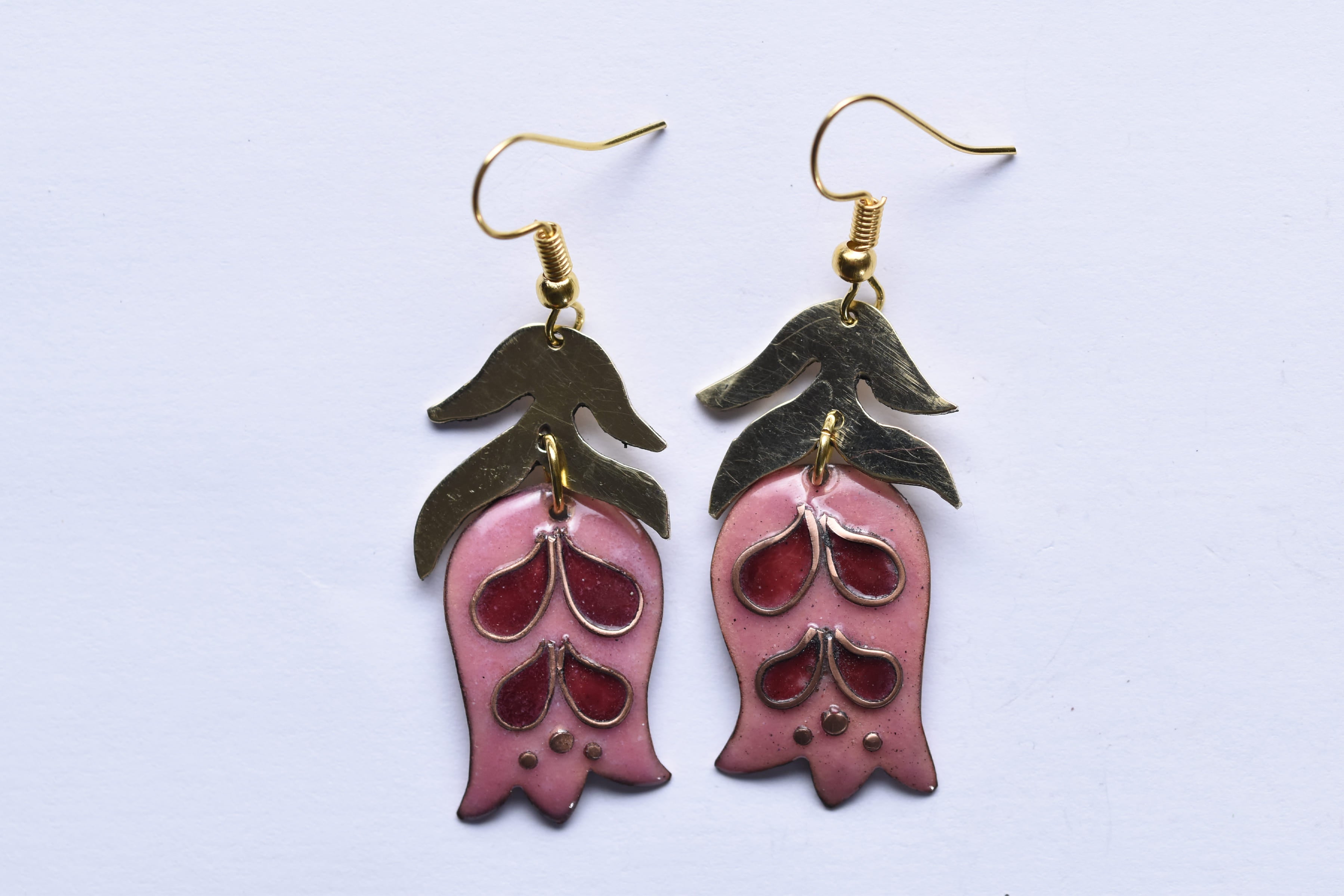 Iparművész tűzzománc fülbevaló