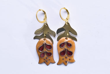 Iparművész tűzzománc fülbevaló