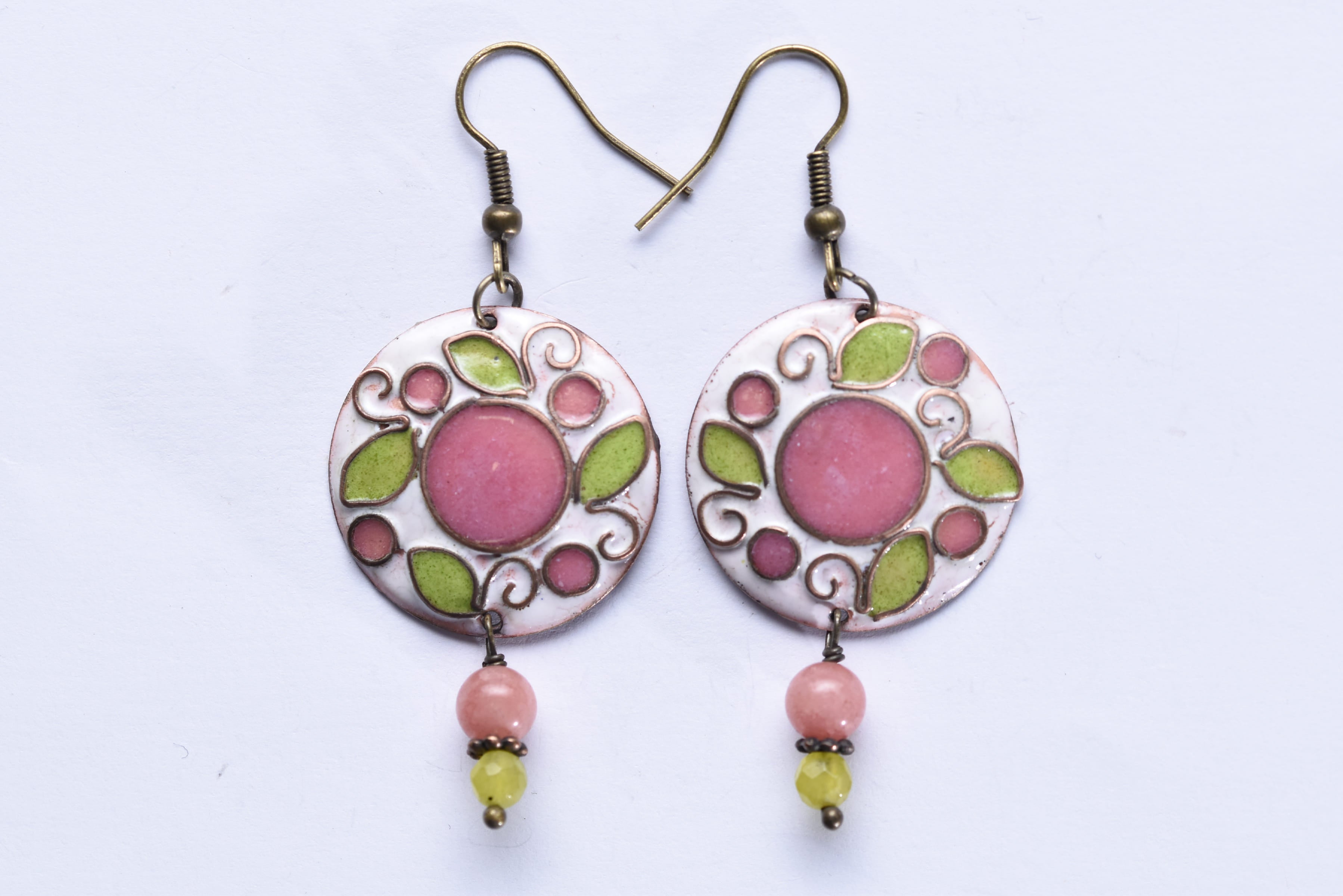 Iparművész tűzzománc fülbevaló