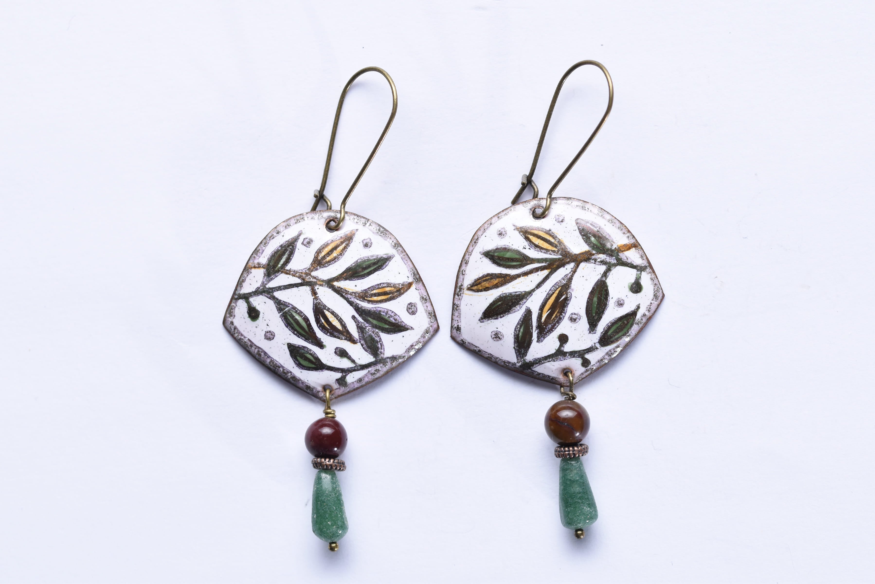 Iparművész tűzzománc fülbevaló