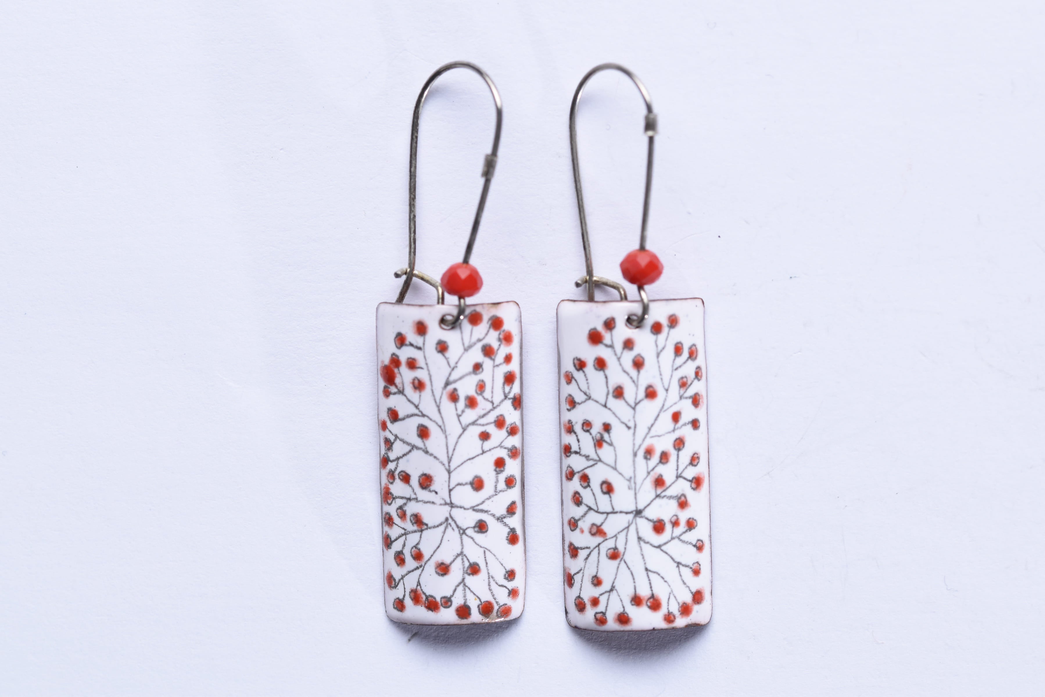 Iparművész tűzzománc fülbevaló