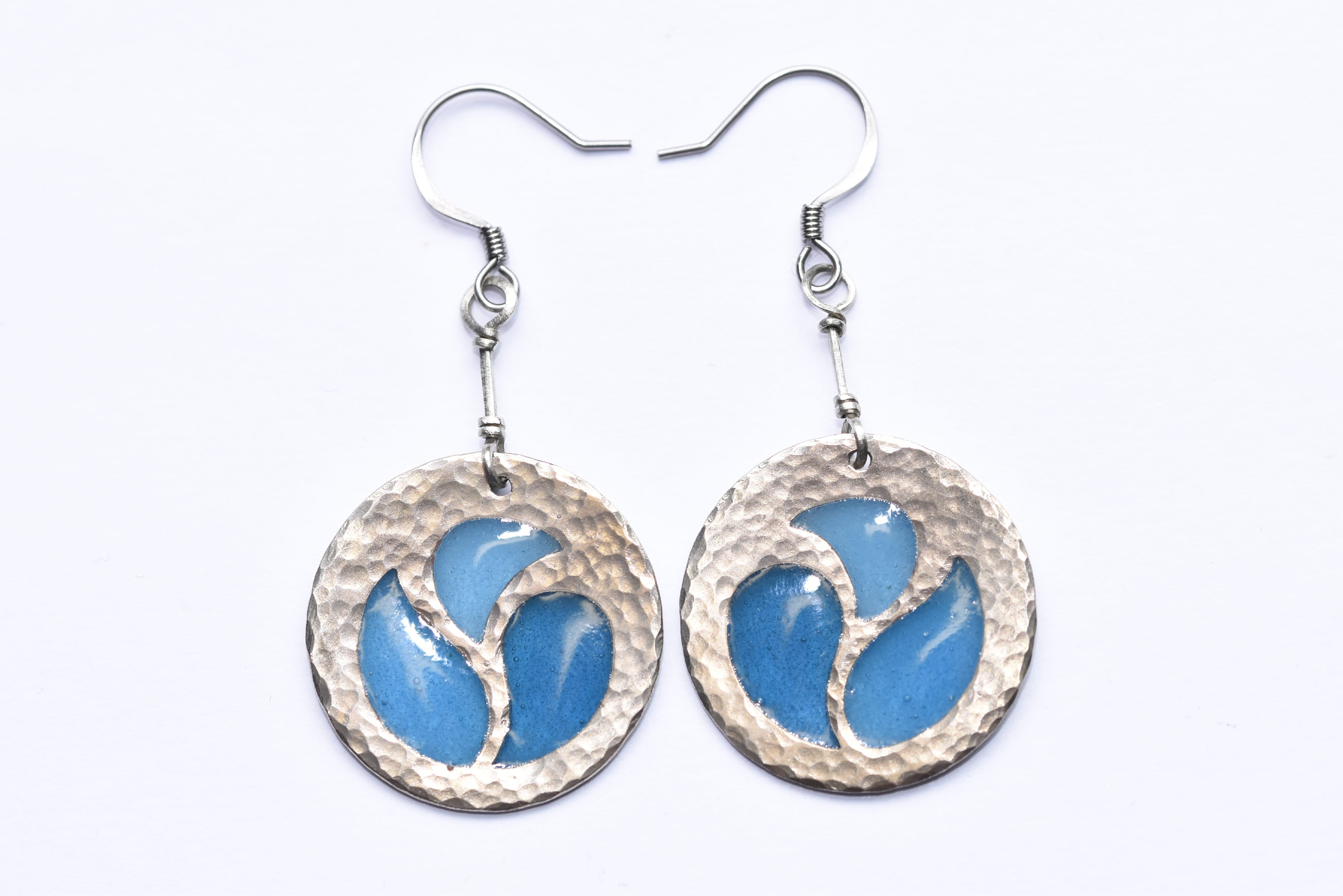 Iparművész tűzzománc fülbevaló