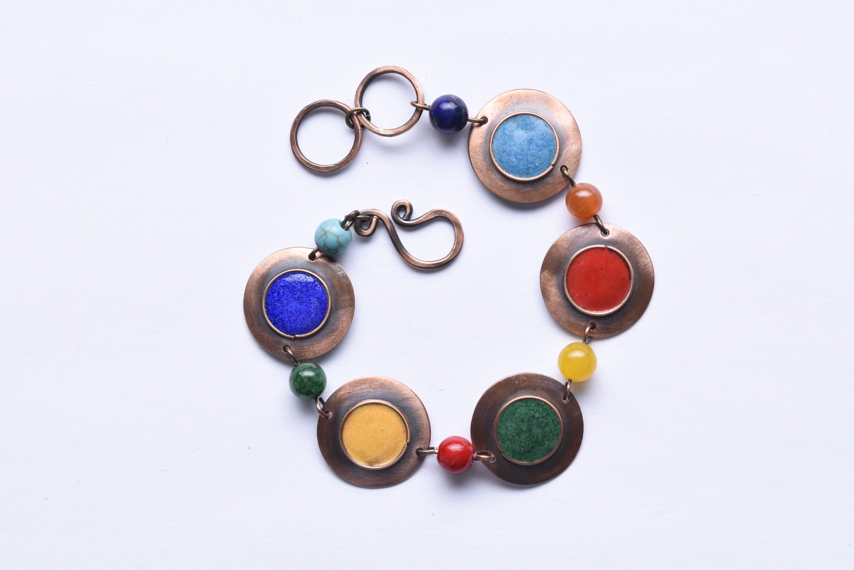 Iparművész tűzzománc karkötő