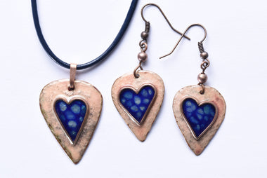 Iparművész tűzzománc ékszer szett