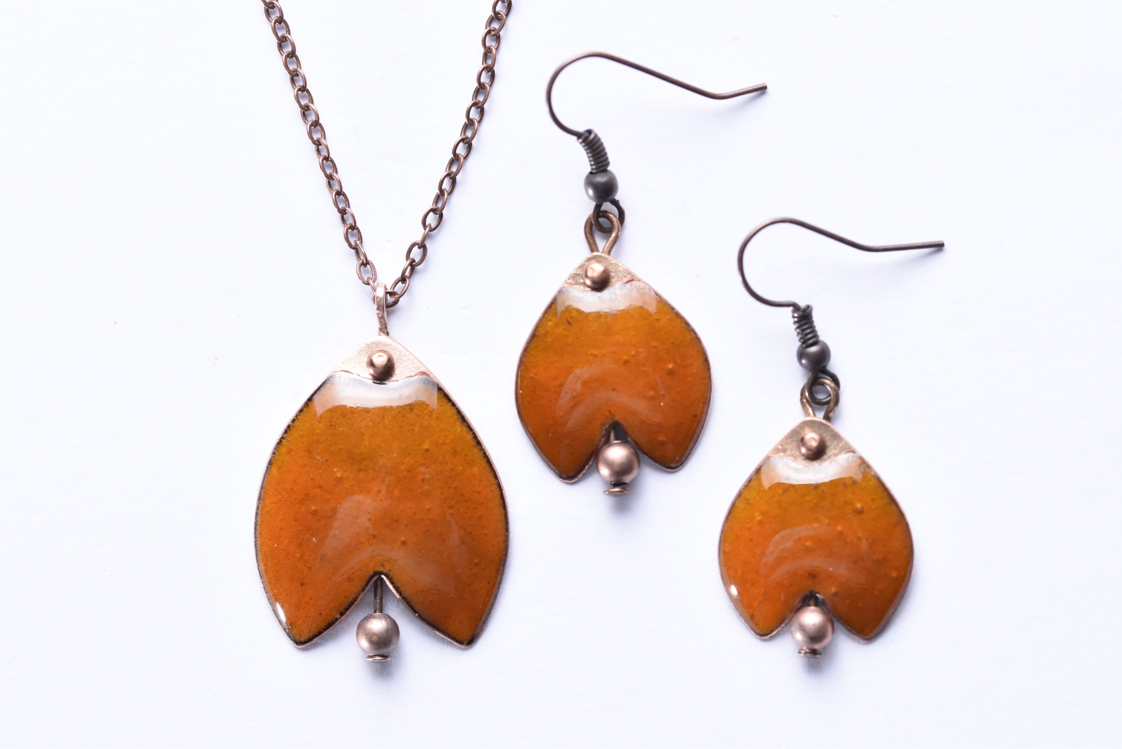 Iparművész tűzzománc ékszer szett