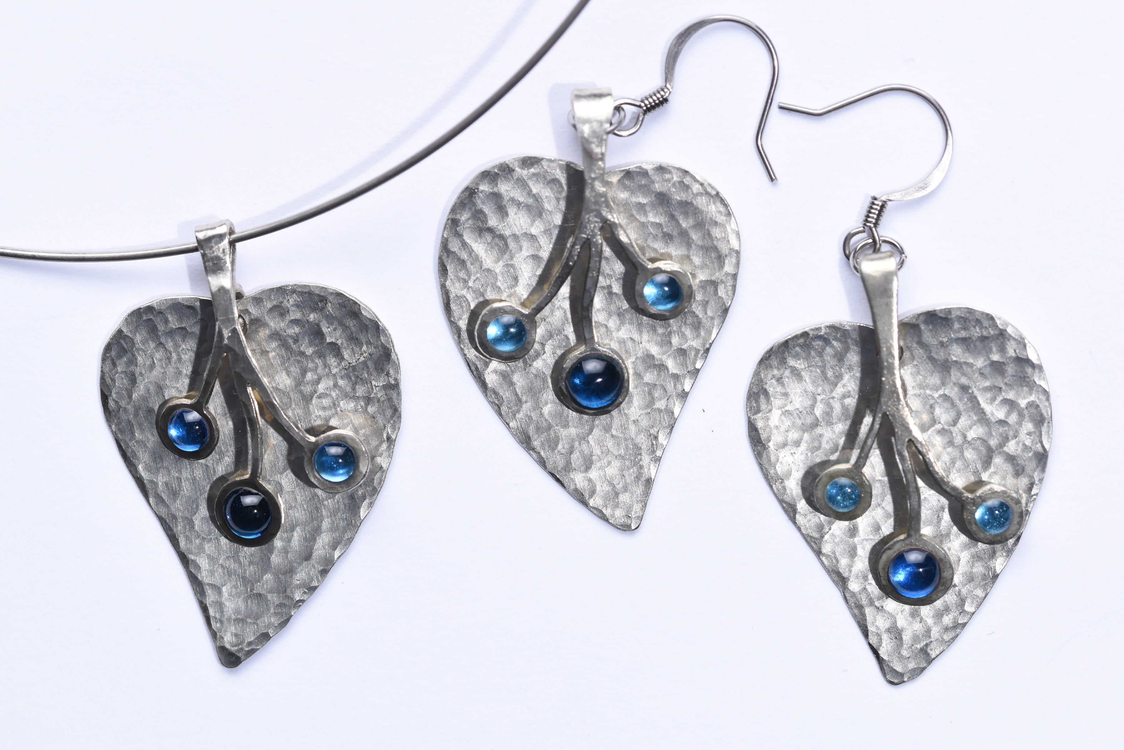 Iparművész tűzzománc ékszer szett